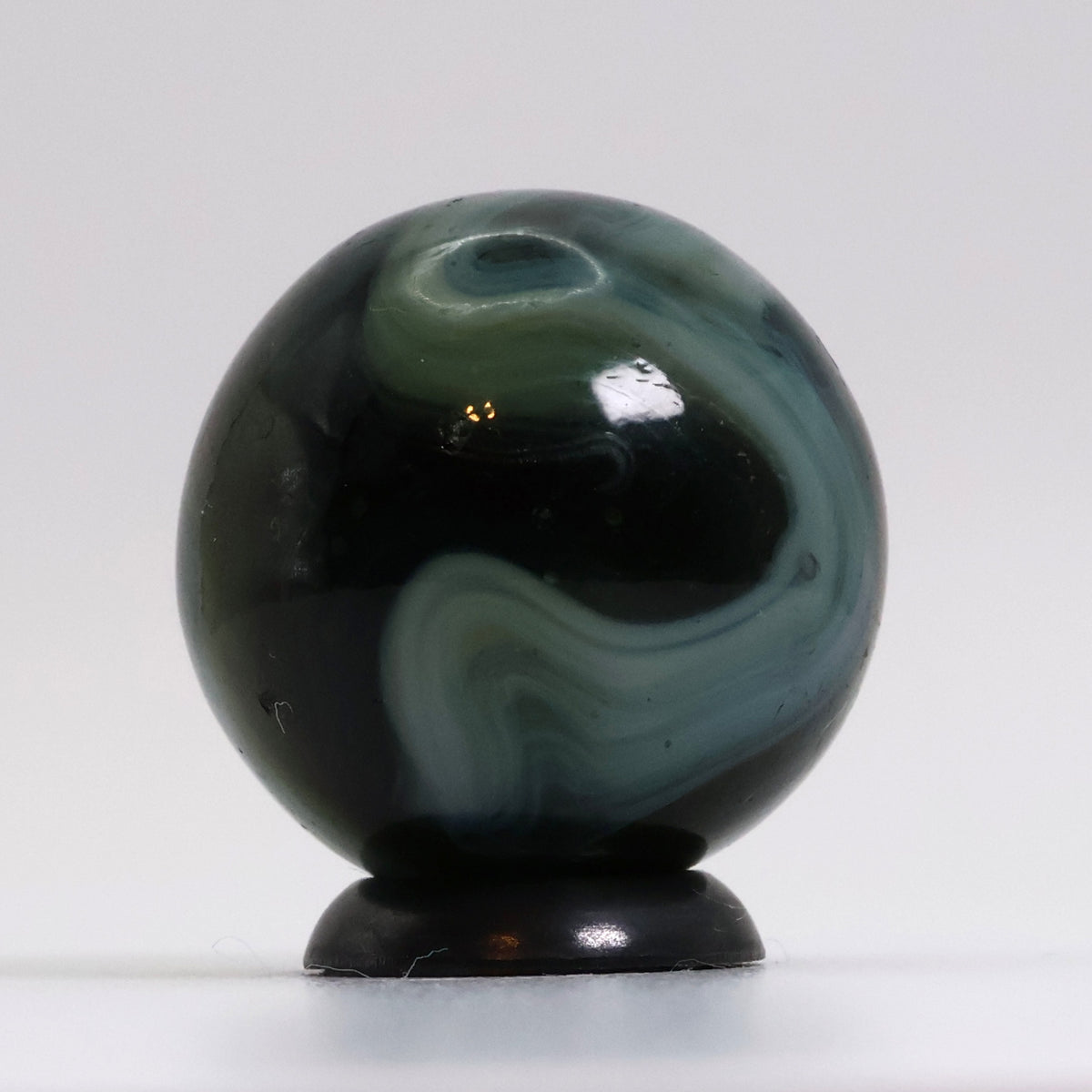 3/4" Translucent Swirl Marble Brown & Green NM+