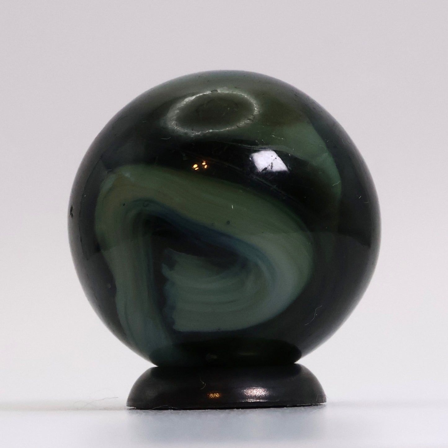 3/4" Translucent Swirl Marble Brown & Green NM+