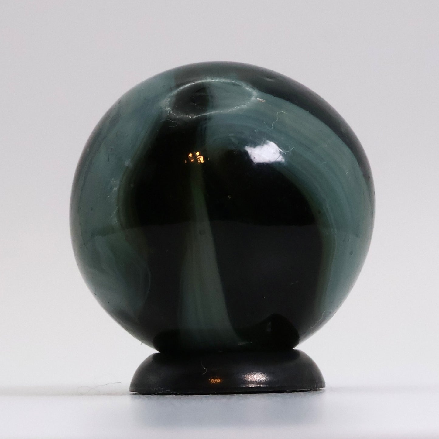 3/4" Translucent Swirl Marble Brown & Green NM+