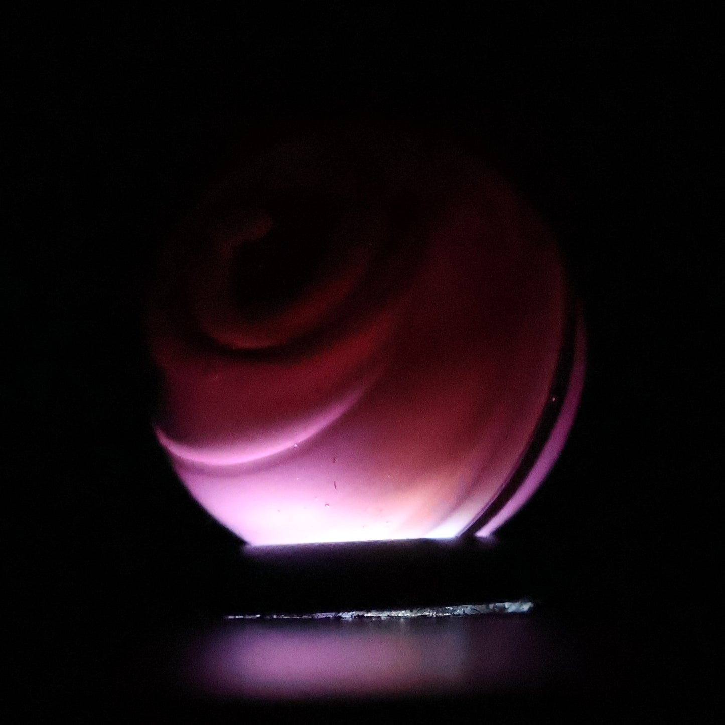 11/16" MF Christensen Purple Slag Marble 9 & Tail NM+