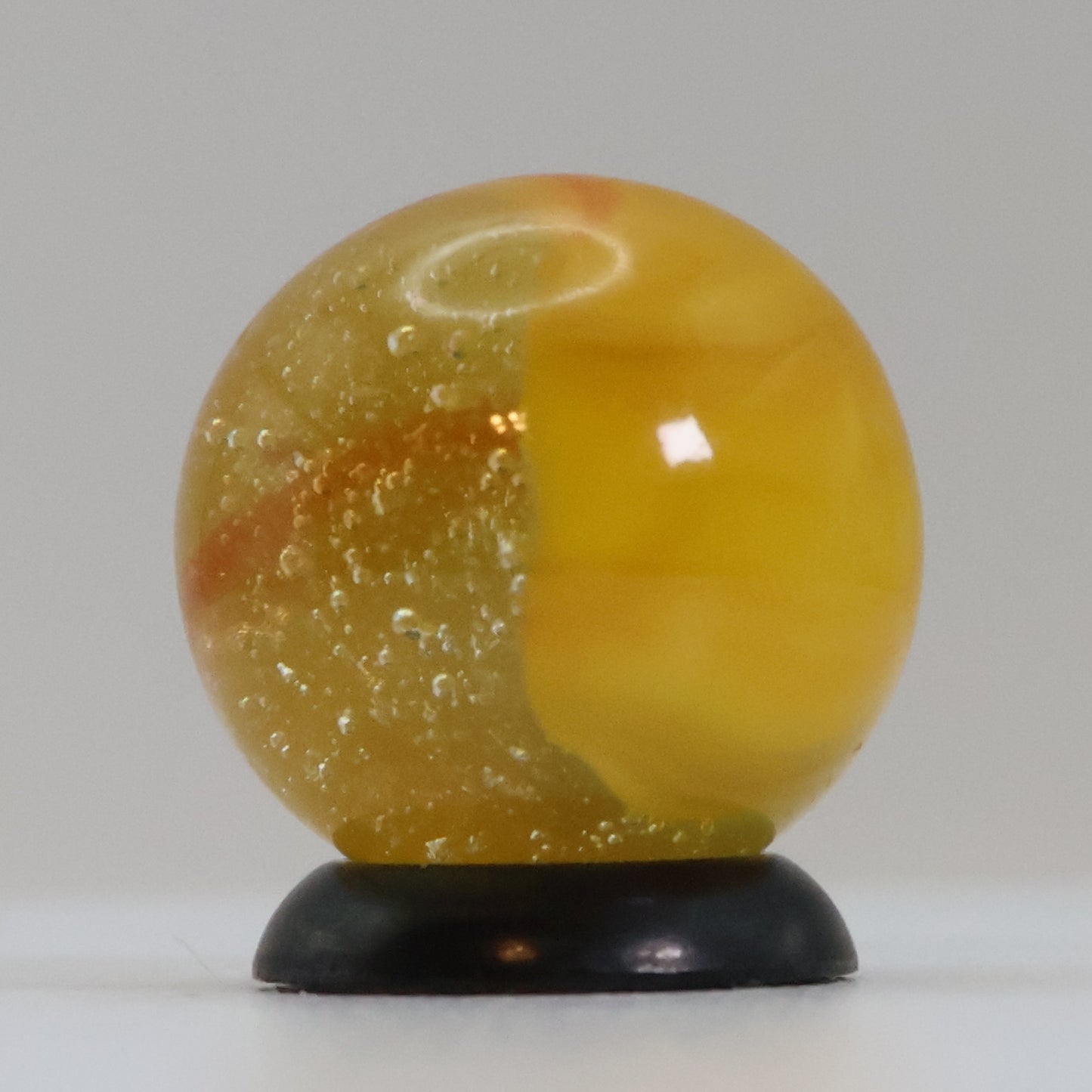 5/8" Akro Agate Patch Marble Egg Yolk UV MINT