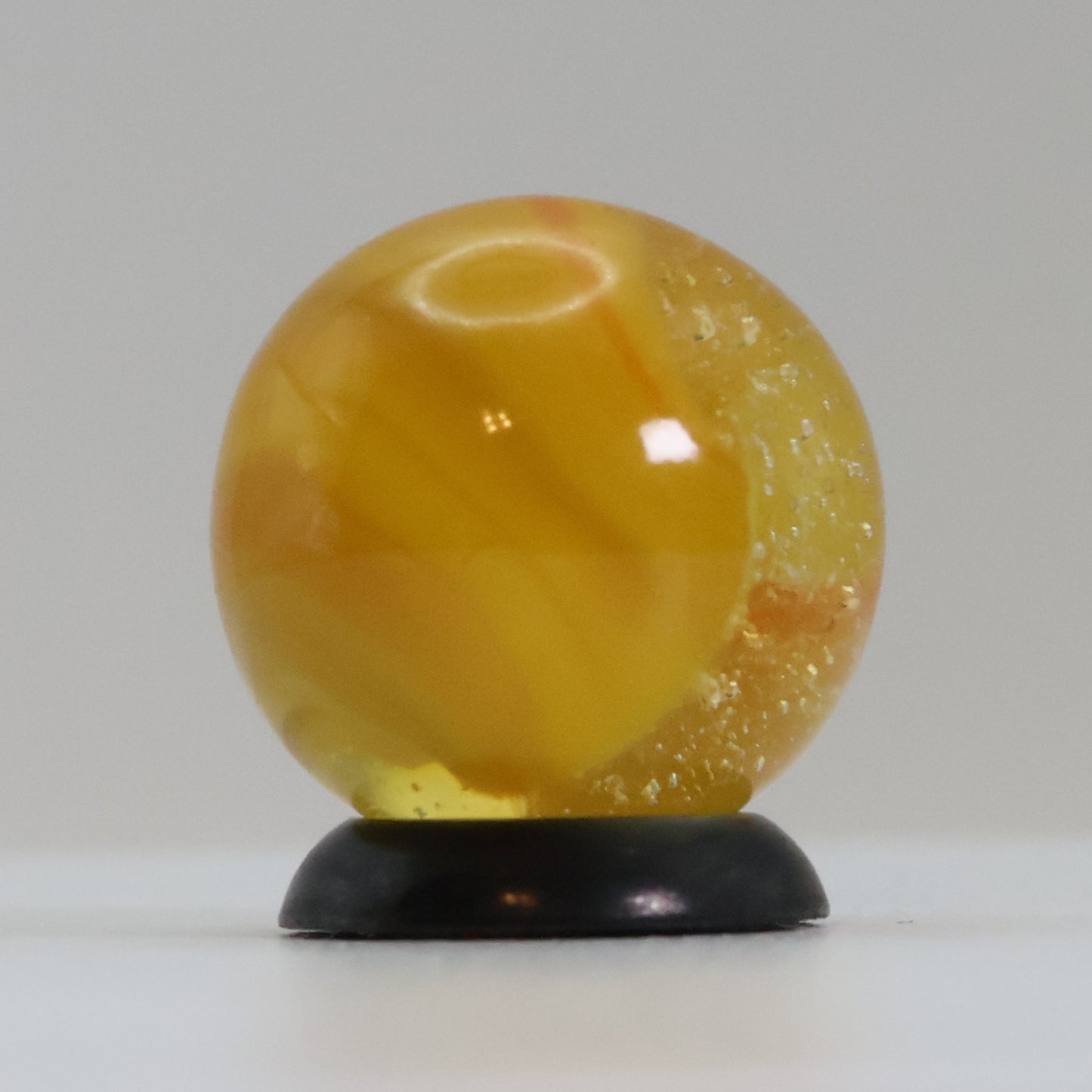 5/8" Akro Agate Patch Marble Egg Yolk UV MINT