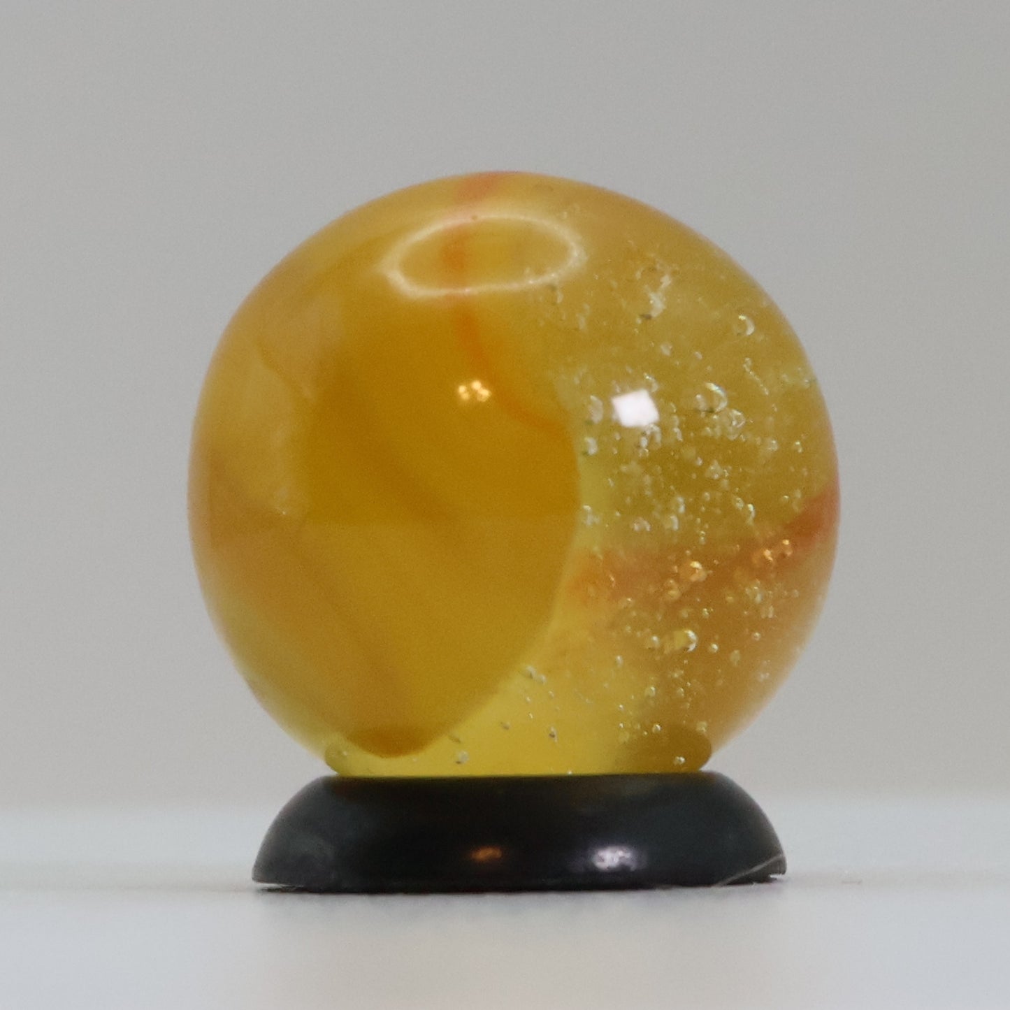 5/8" Akro Agate Patch Marble Egg Yolk UV MINT