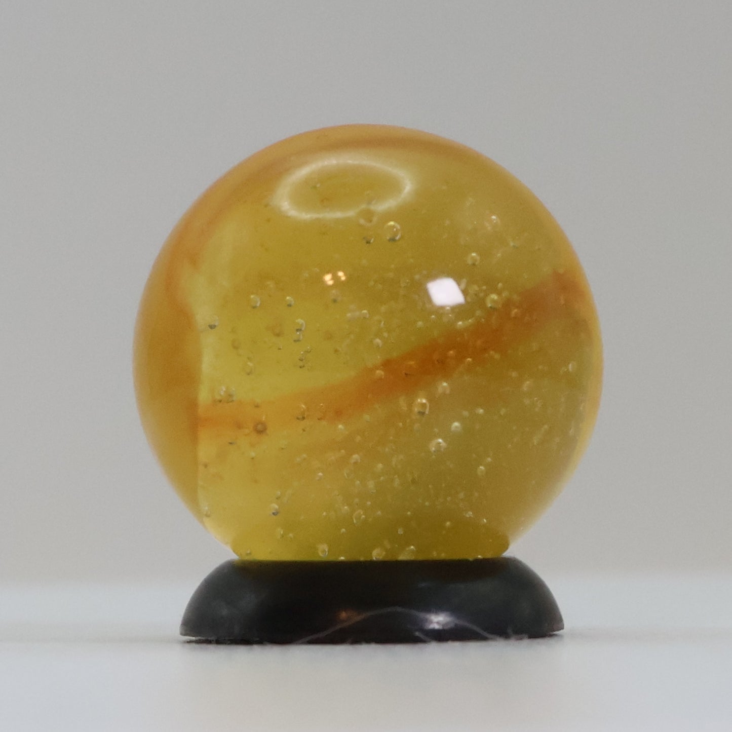 5/8" Akro Agate Patch Marble Egg Yolk UV MINT