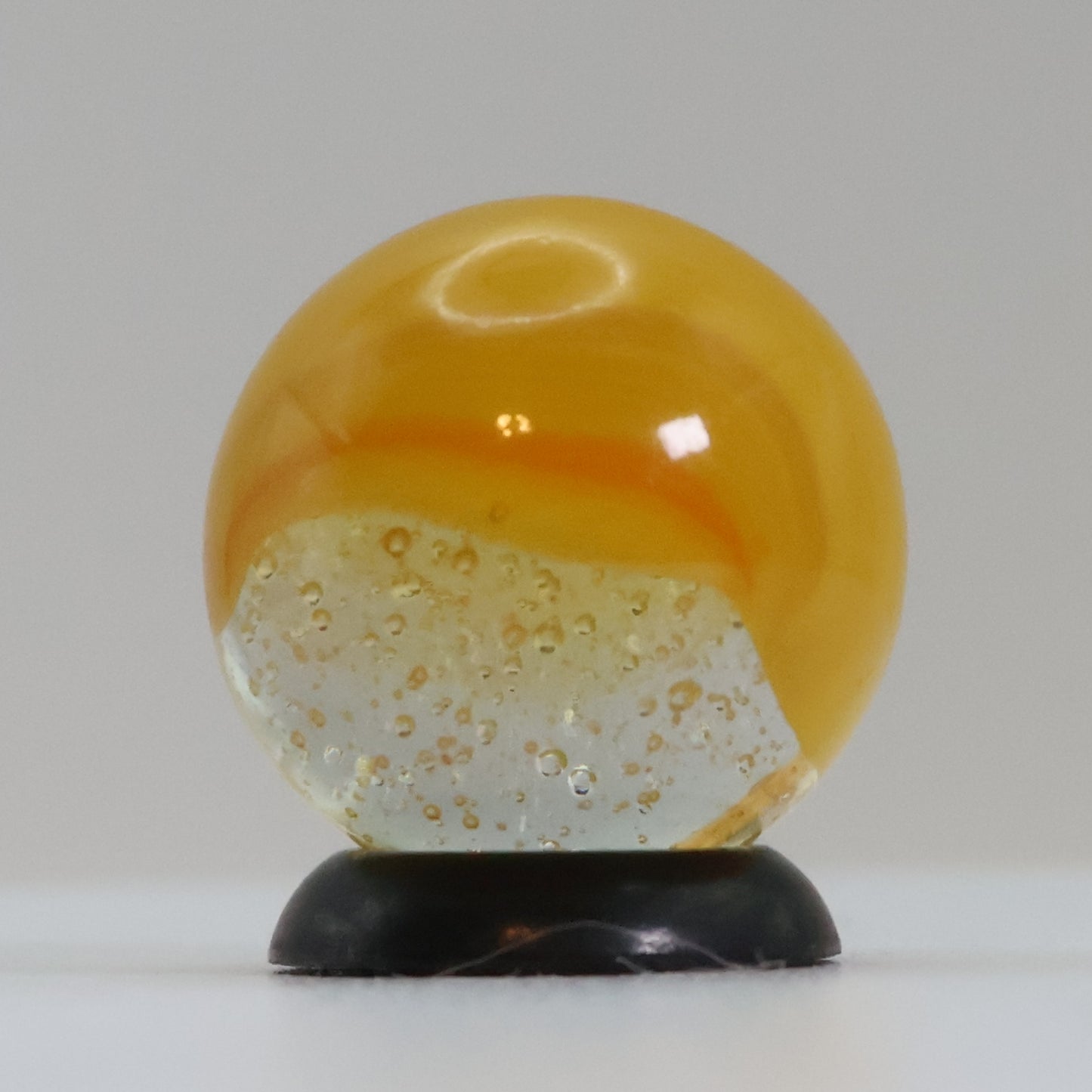 5/8" Akro Agate Patch Marble Egg Yolk UV MINT