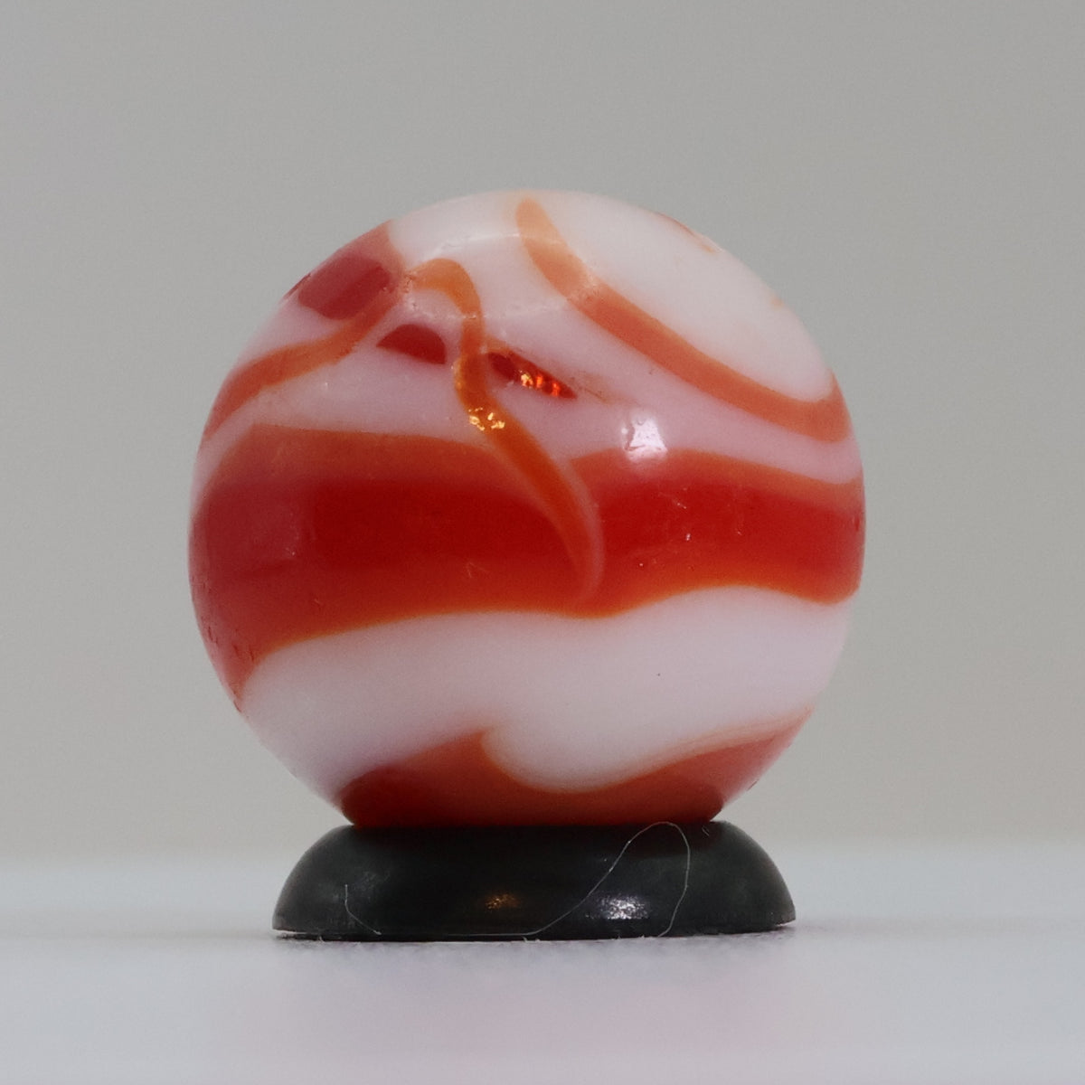 11/16" Red & White Marble with drizzle - MF Christensen or CAC? Gorgeous NM-