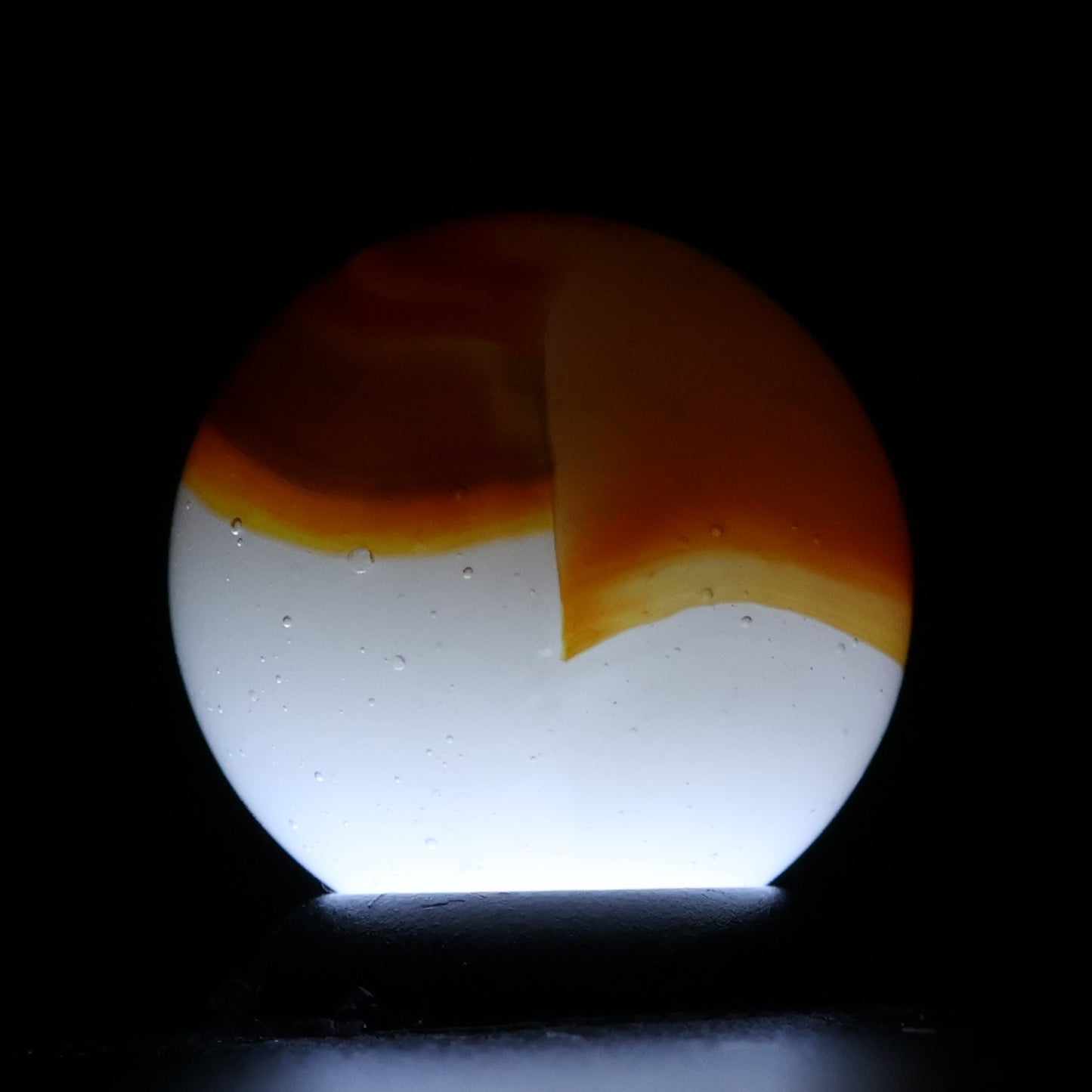 5/8" Vintage Peltier Rainbo Marble Woody? UV NM++