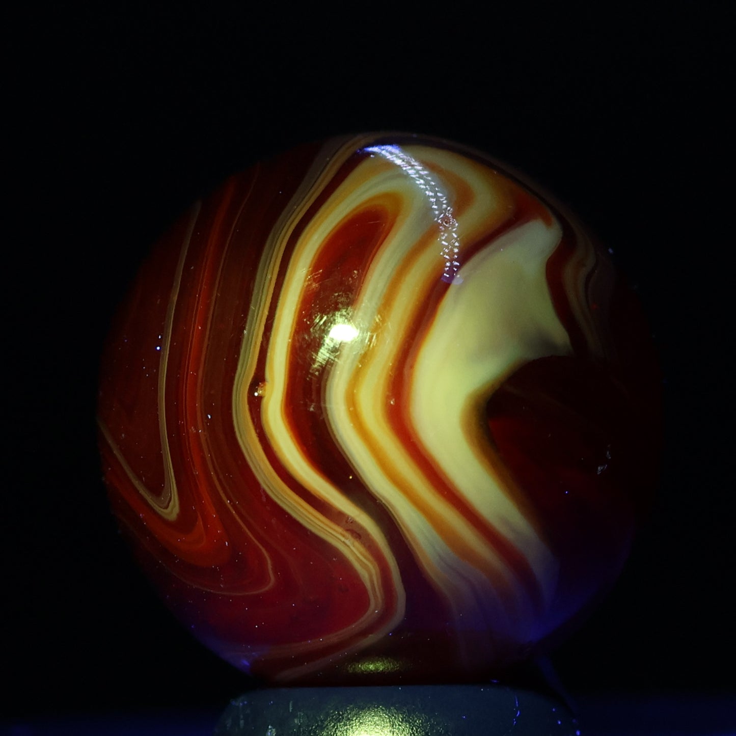 3/4" Gorgeous Turkey Head MF Christensen Red Slag Marble UV NM++