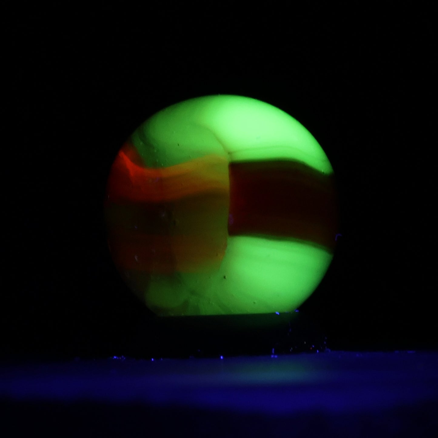 5/8" Vitro Agate Helmet Marble Uranium