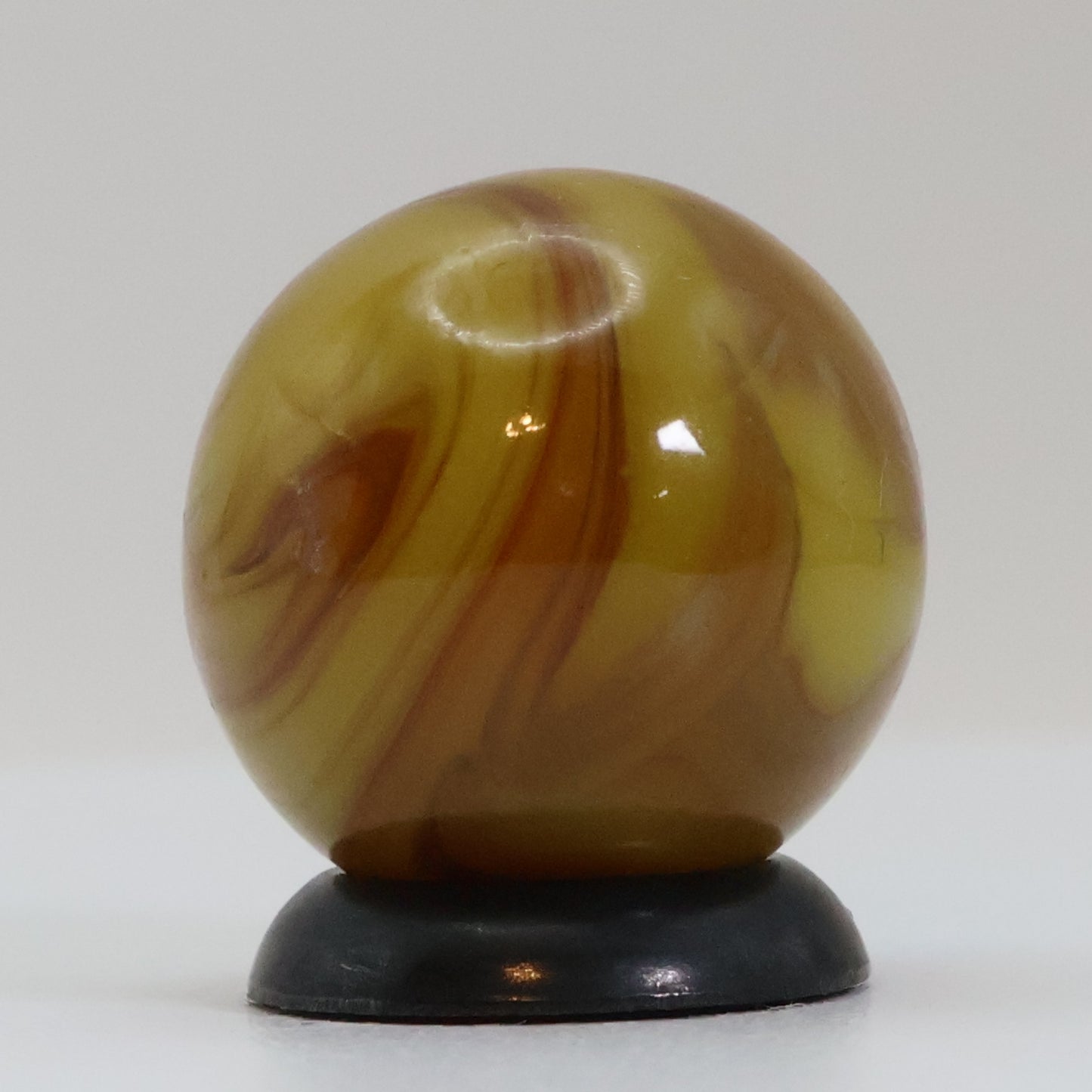 5/8" Swirl Marble Butterscotch & Brown Jabo? MINT