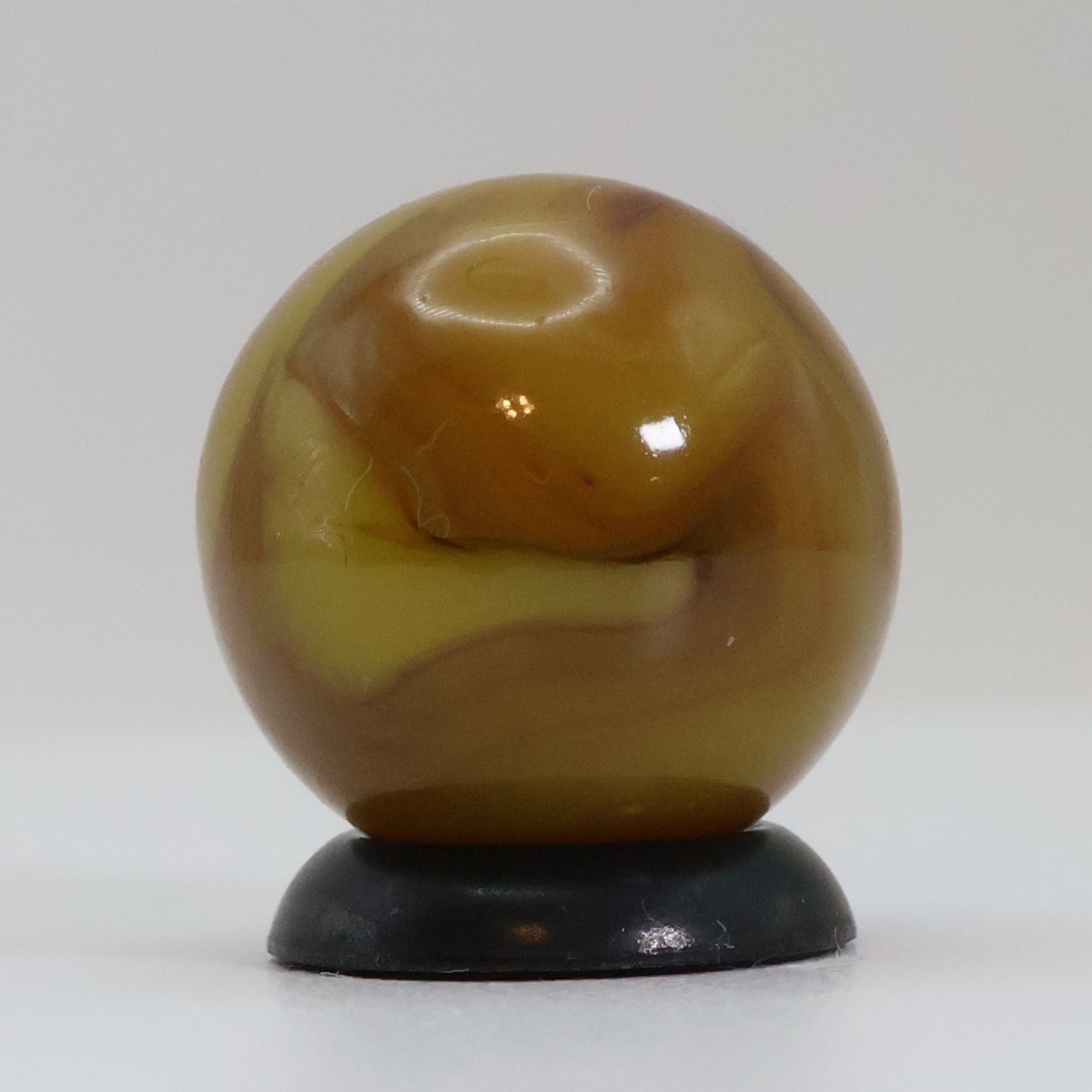 5/8" Swirl Marble Butterscotch & Brown Jabo? MINT
