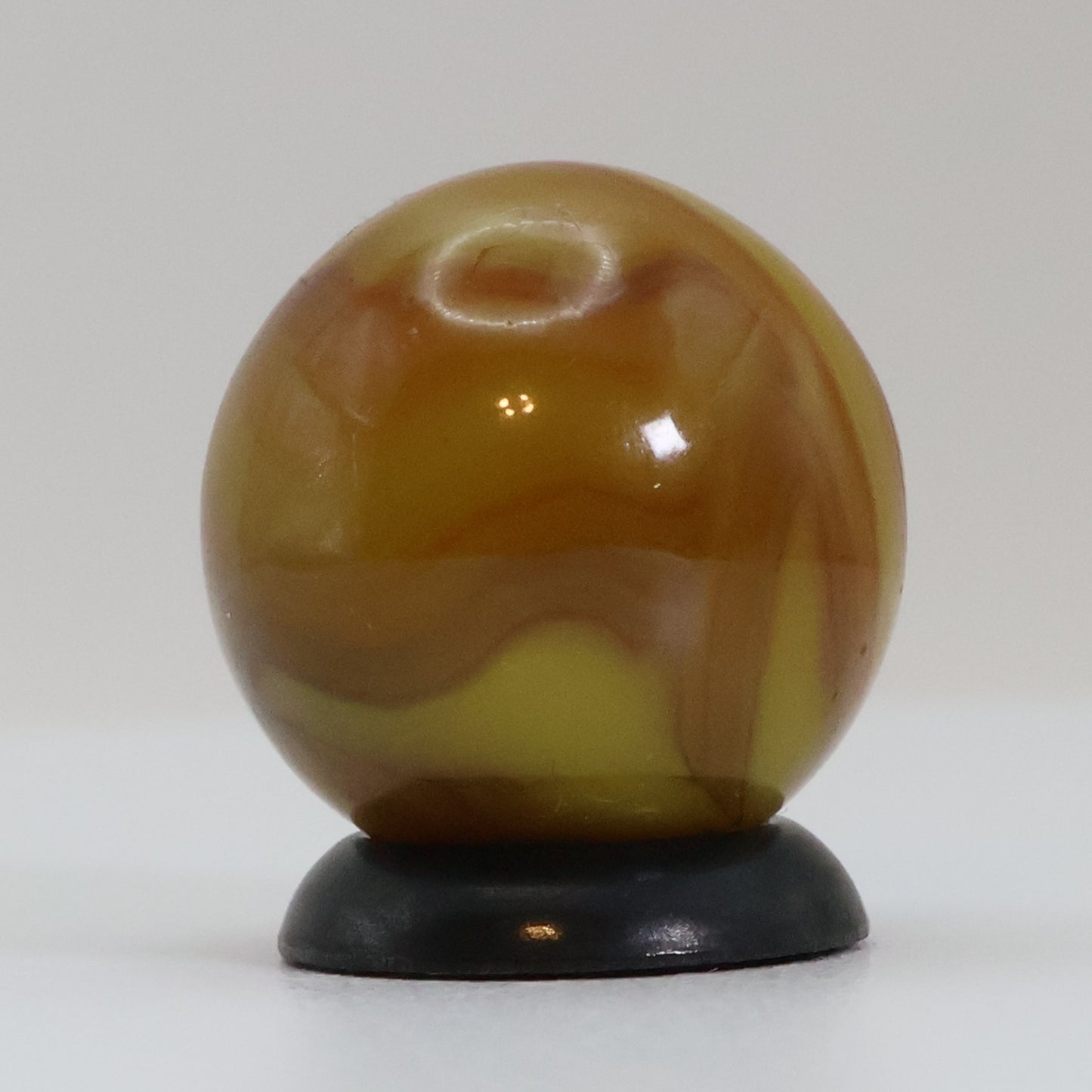 5/8" Swirl Marble Butterscotch & Brown Jabo? MINT