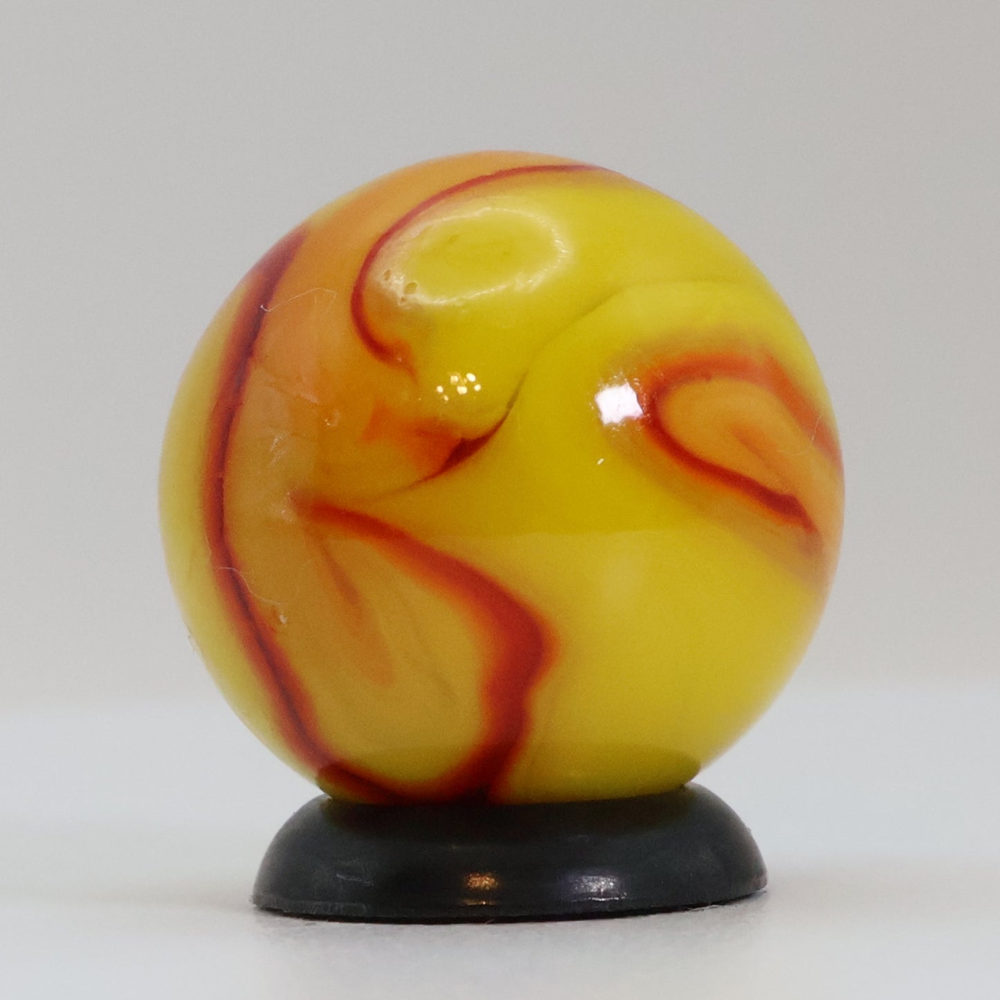 11/16" Swirl Marble Bright Yellow & Red NM++