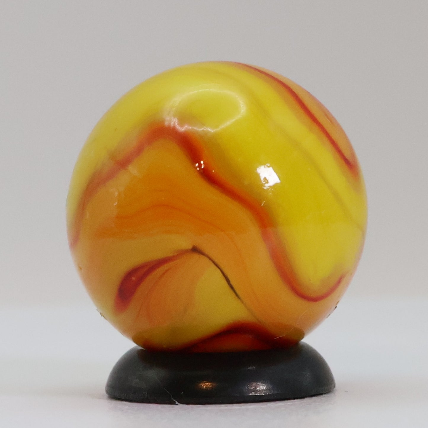 11/16" Swirl Marble Bright Yellow & Red NM++