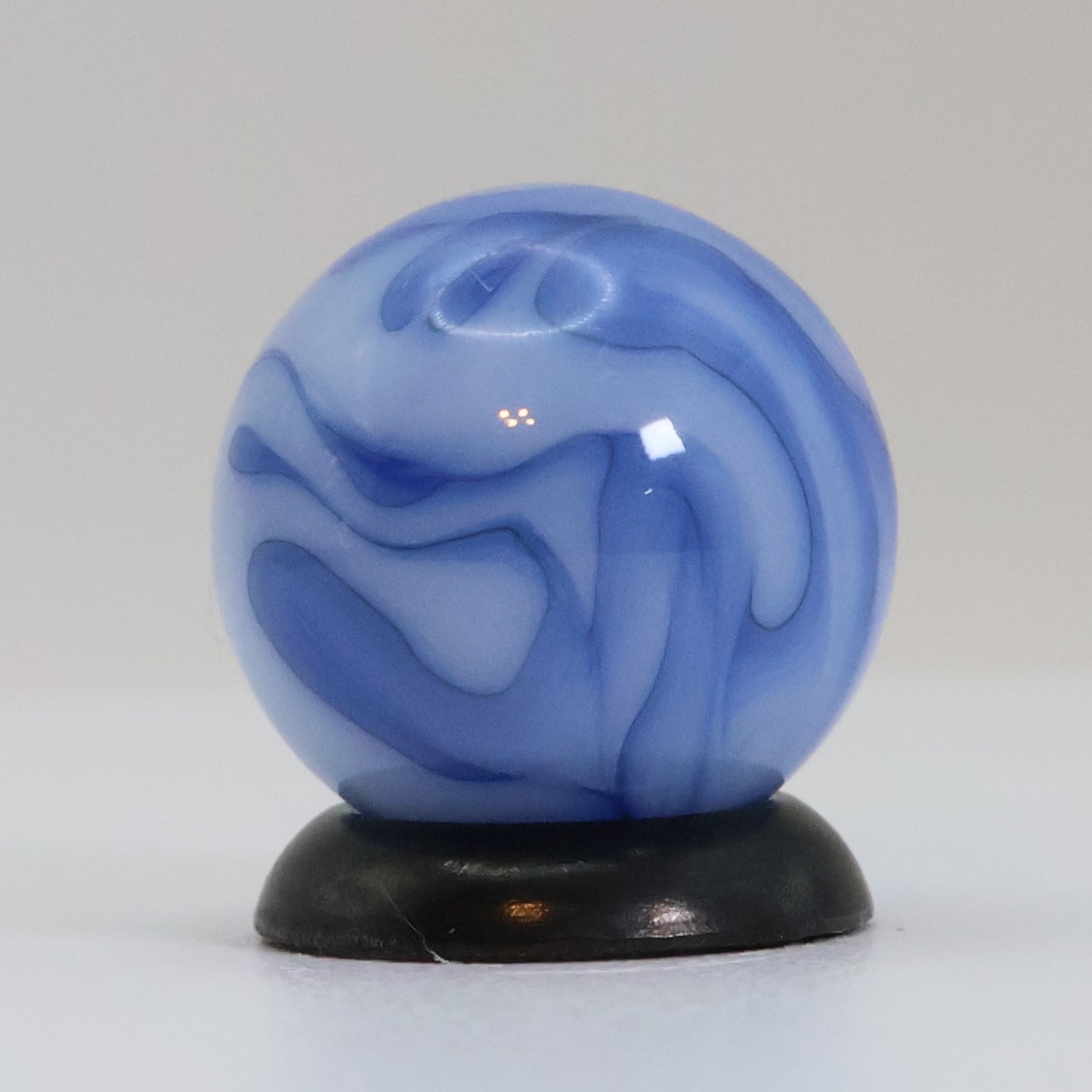9/16" Blue on Blue Swirl - Drippy Pattern MINT