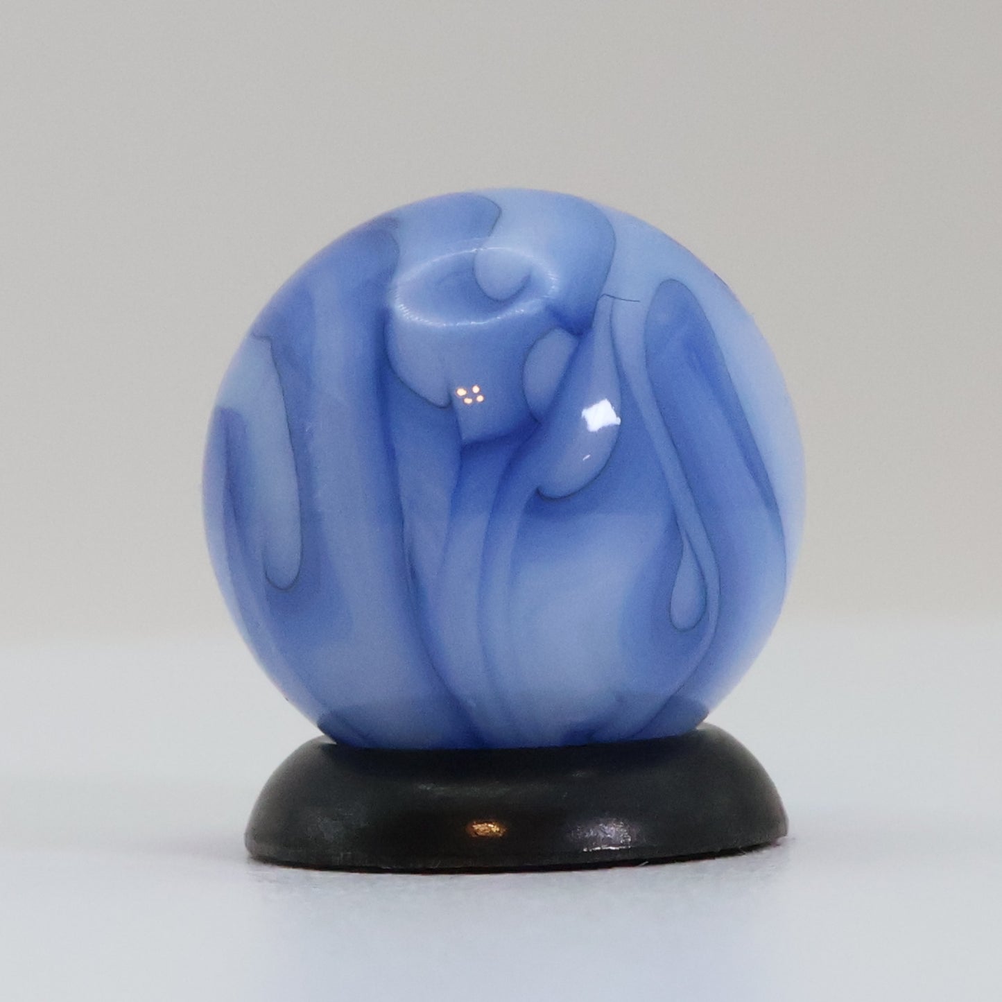 9/16" Blue on Blue Swirl - Drippy Pattern MINT