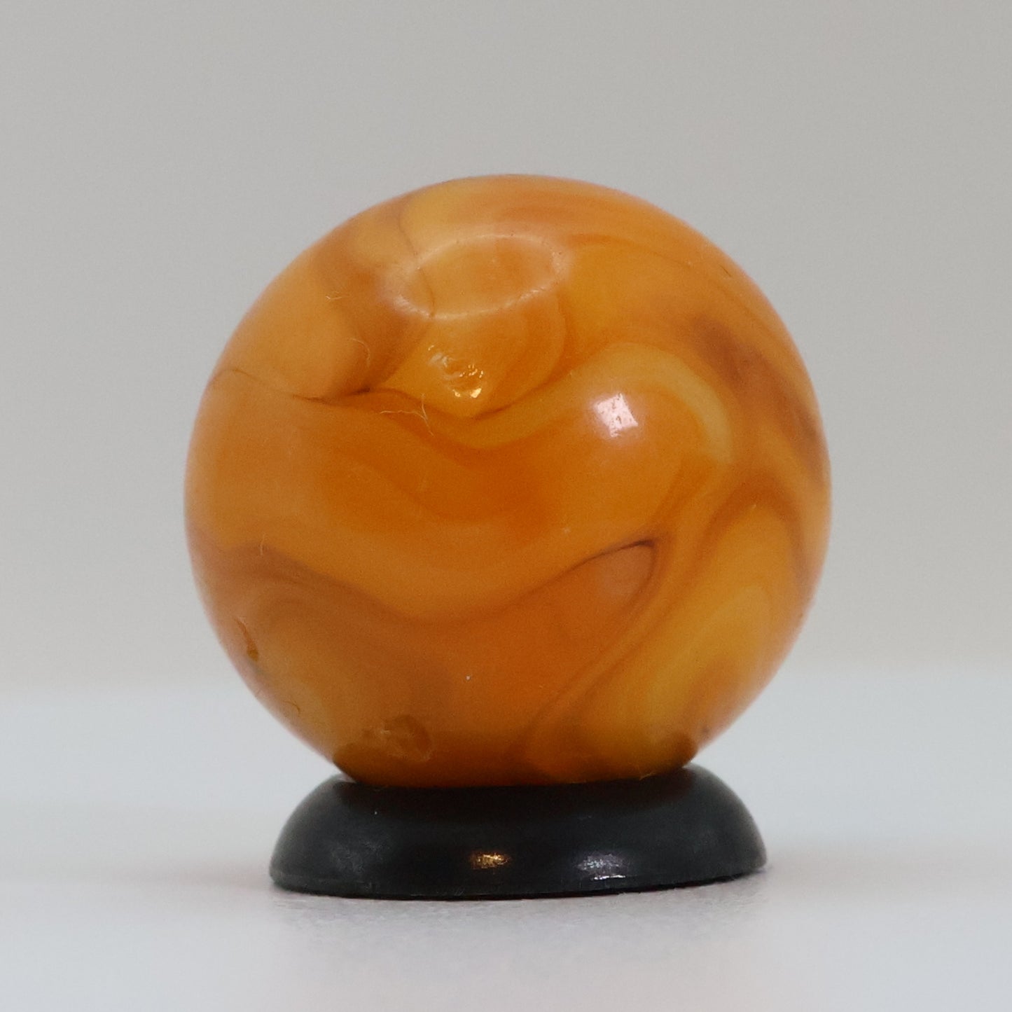 11/16" Swirl Marble Electric Colors! Orange & Yellow NM