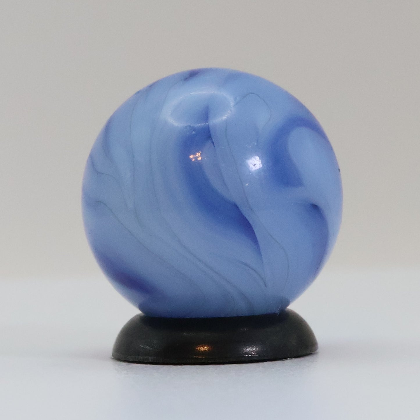 5/8" Swirl Marble Blue on Blue Calligraphy NM