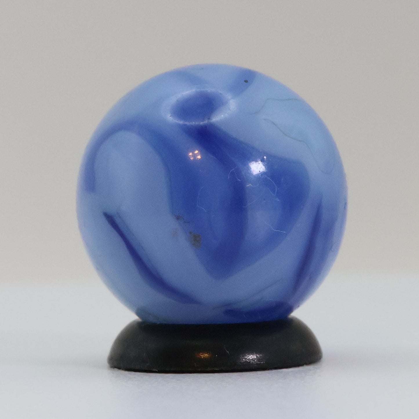 5/8" Swirl Marble Blue on Blue Calligraphy NM