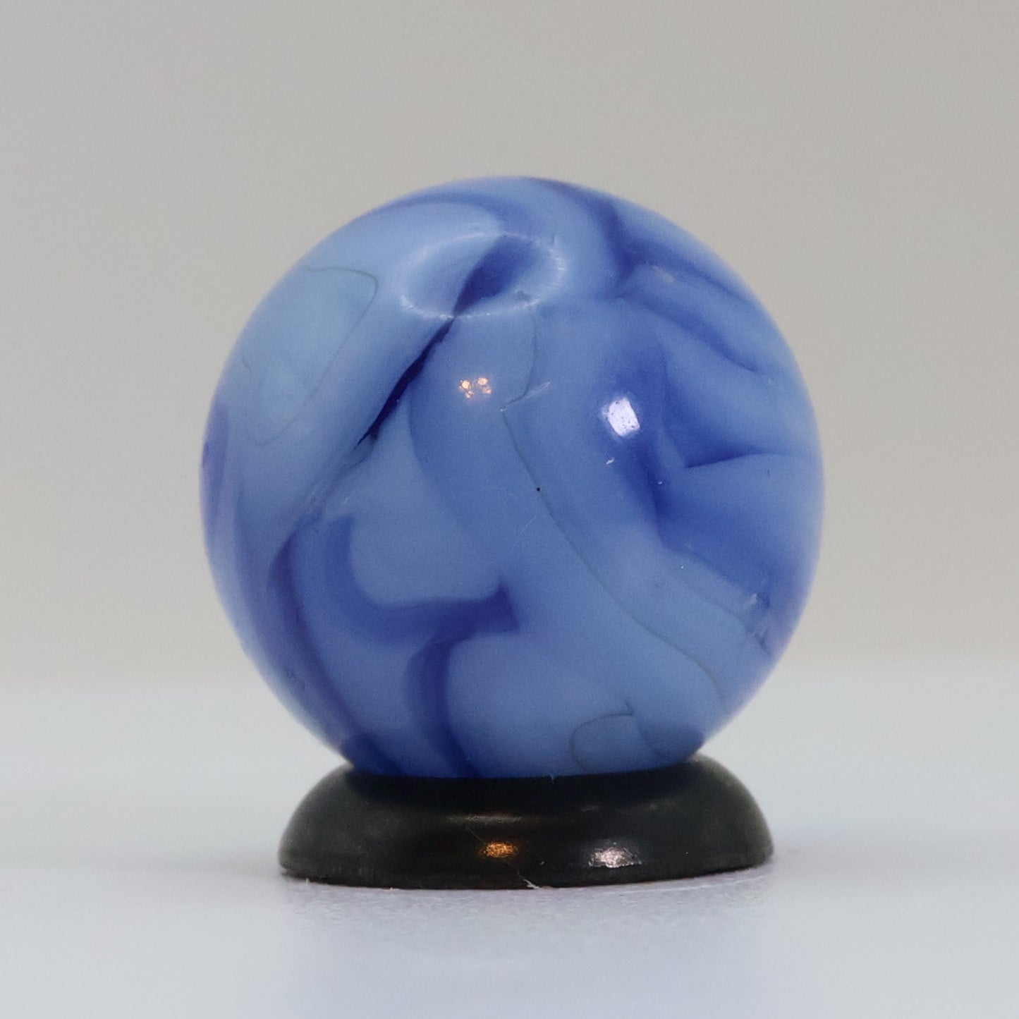 5/8" Swirl Marble Blue on Blue Calligraphy NM
