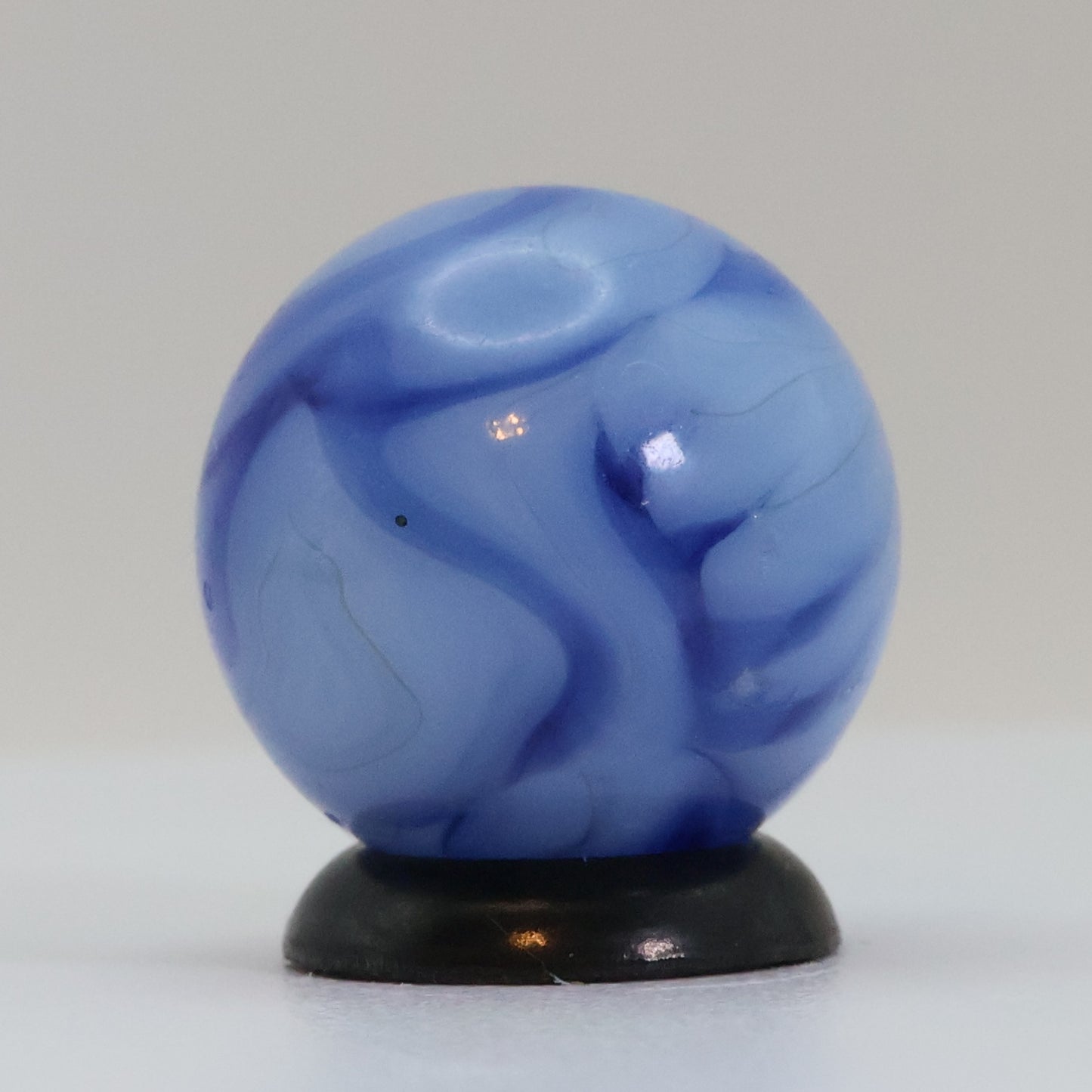 5/8" Swirl Marble Blue on Blue Calligraphy NM