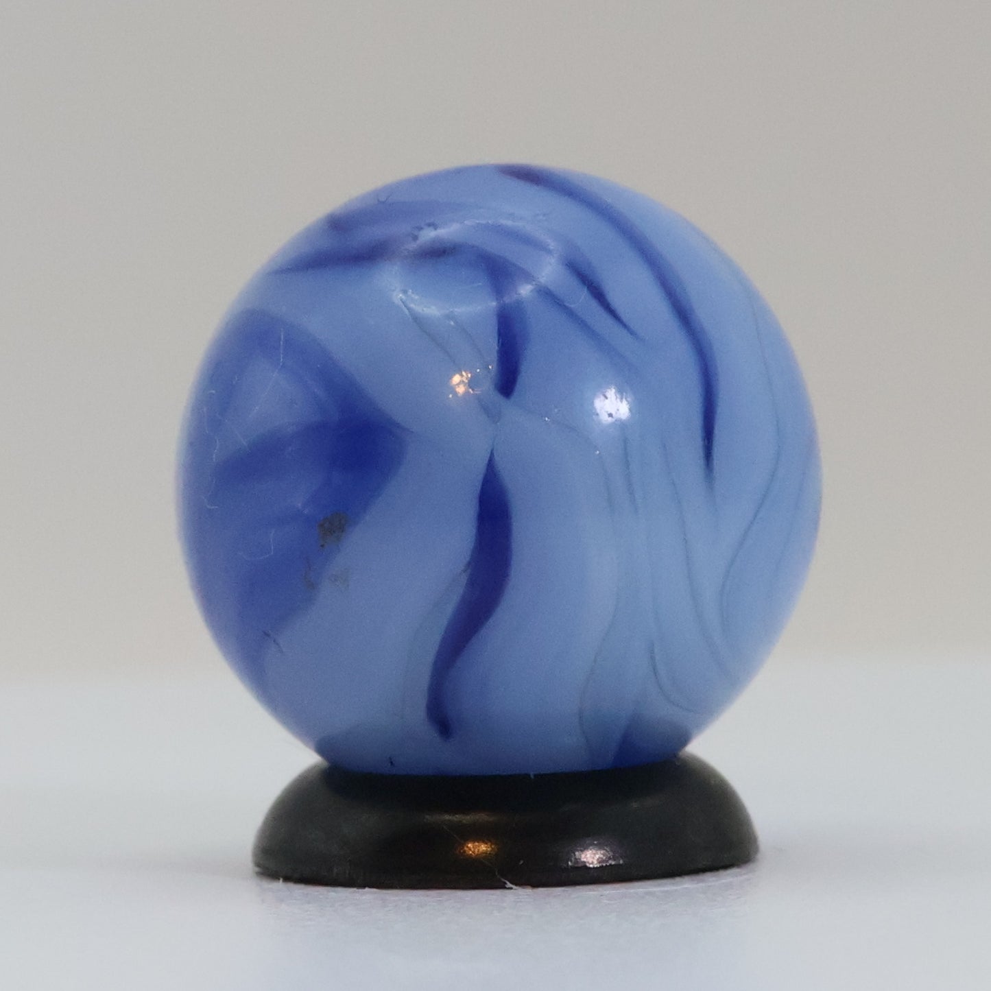 5/8" Swirl Marble Blue on Blue Calligraphy NM