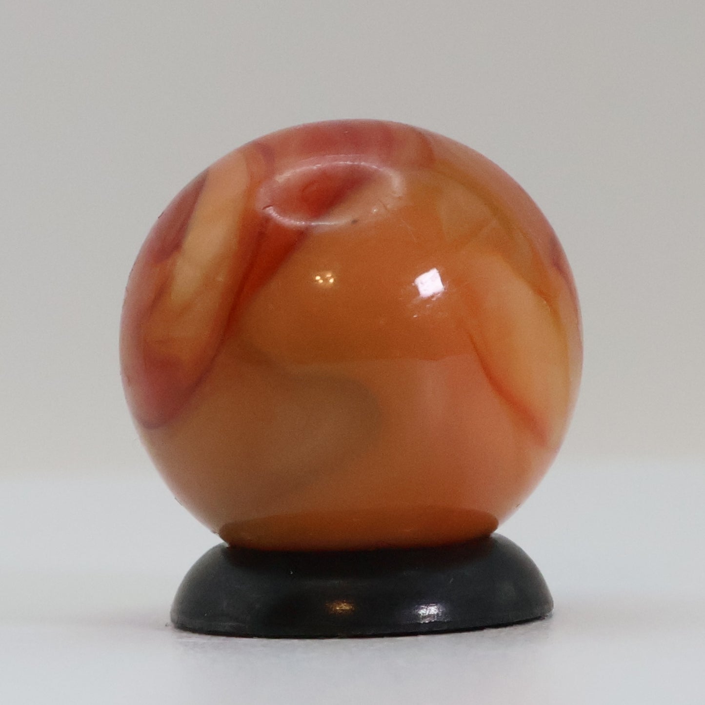 5/8" Swirl marble peach & Red MINT