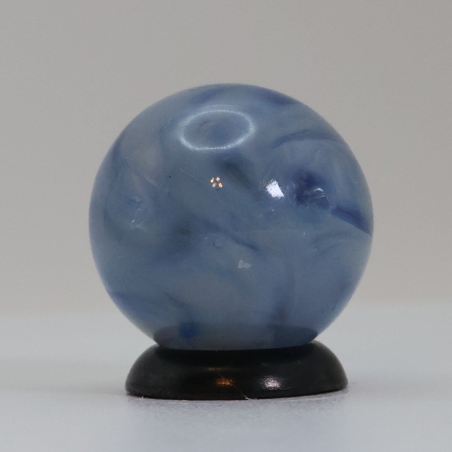 5/8" Swirl Marble Translucent Blue MINT