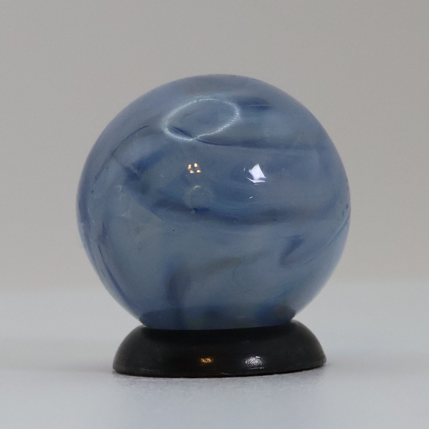 5/8" Swirl Marble Translucent Blue MINT