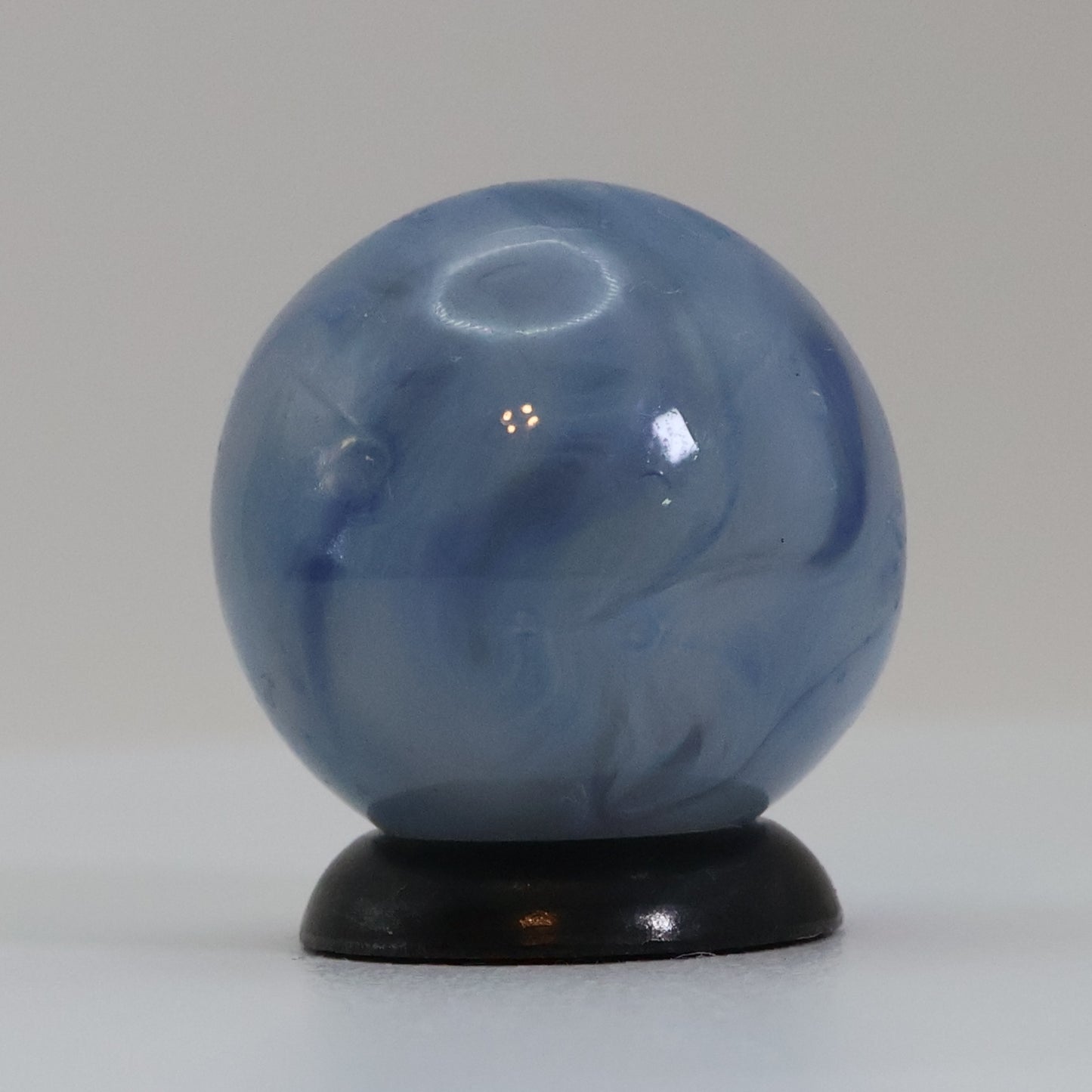 5/8" Swirl Marble Translucent Blue MINT