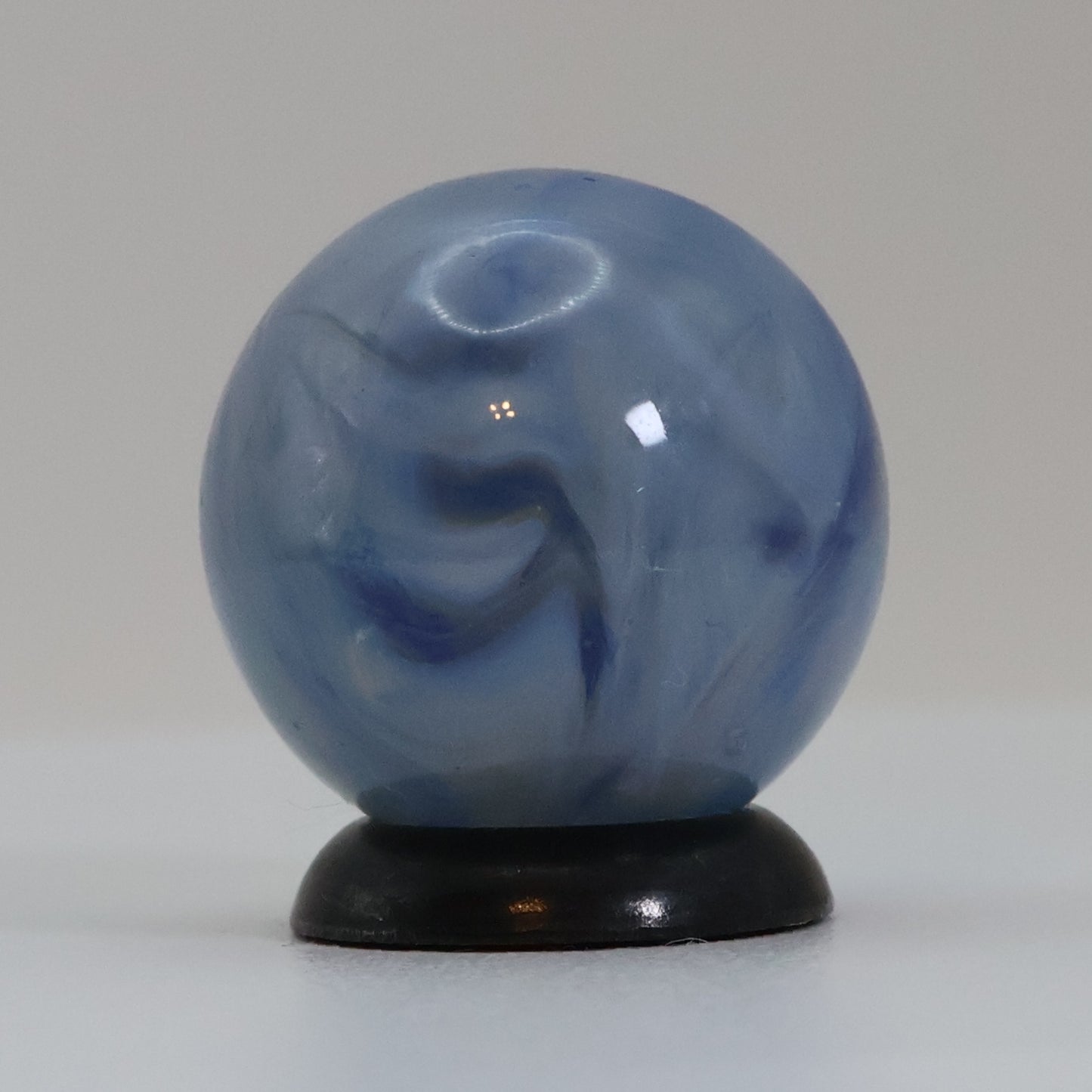 5/8" Swirl Marble Translucent Blue MINT