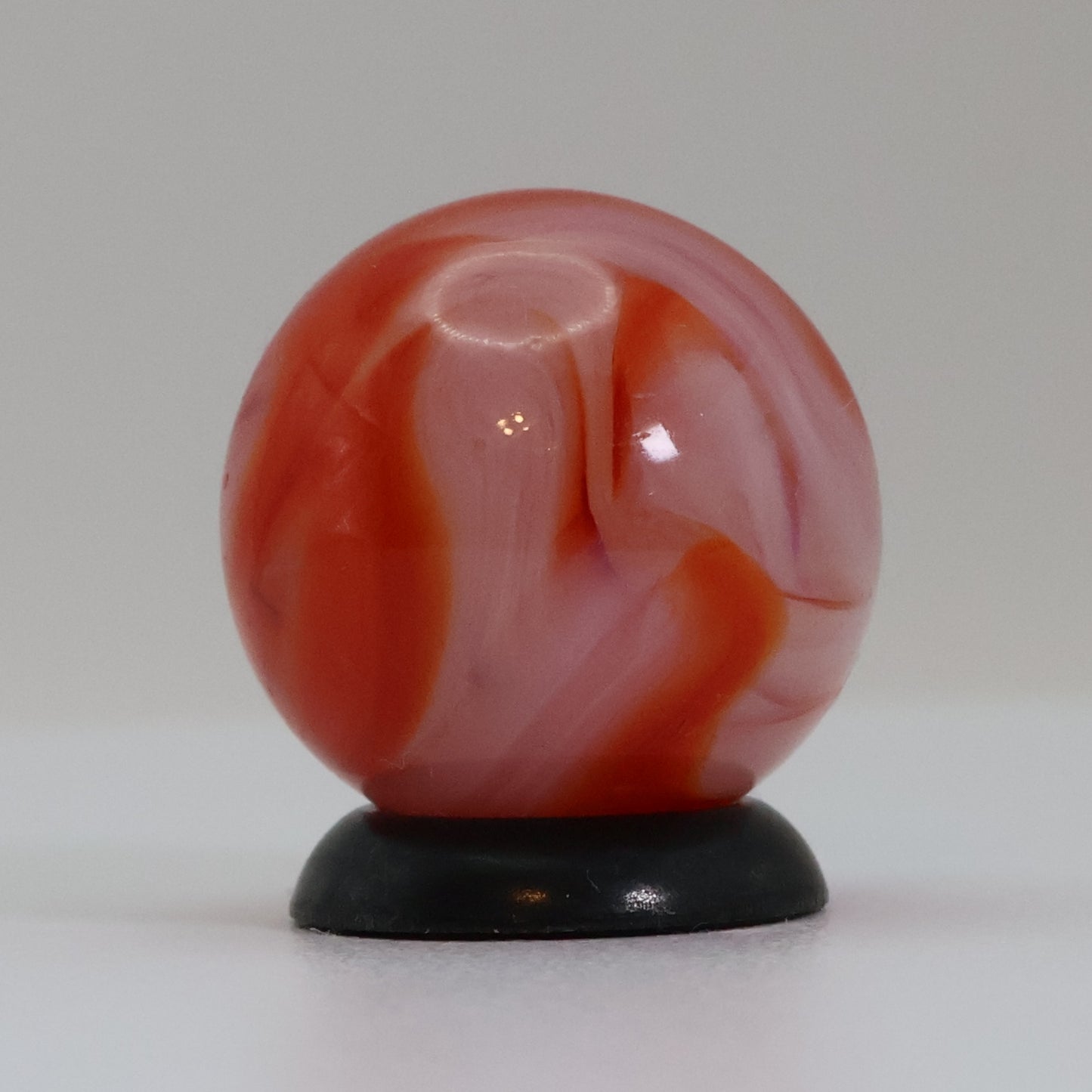 5/8" Swirl marble Translucent Base with Red & White MINT