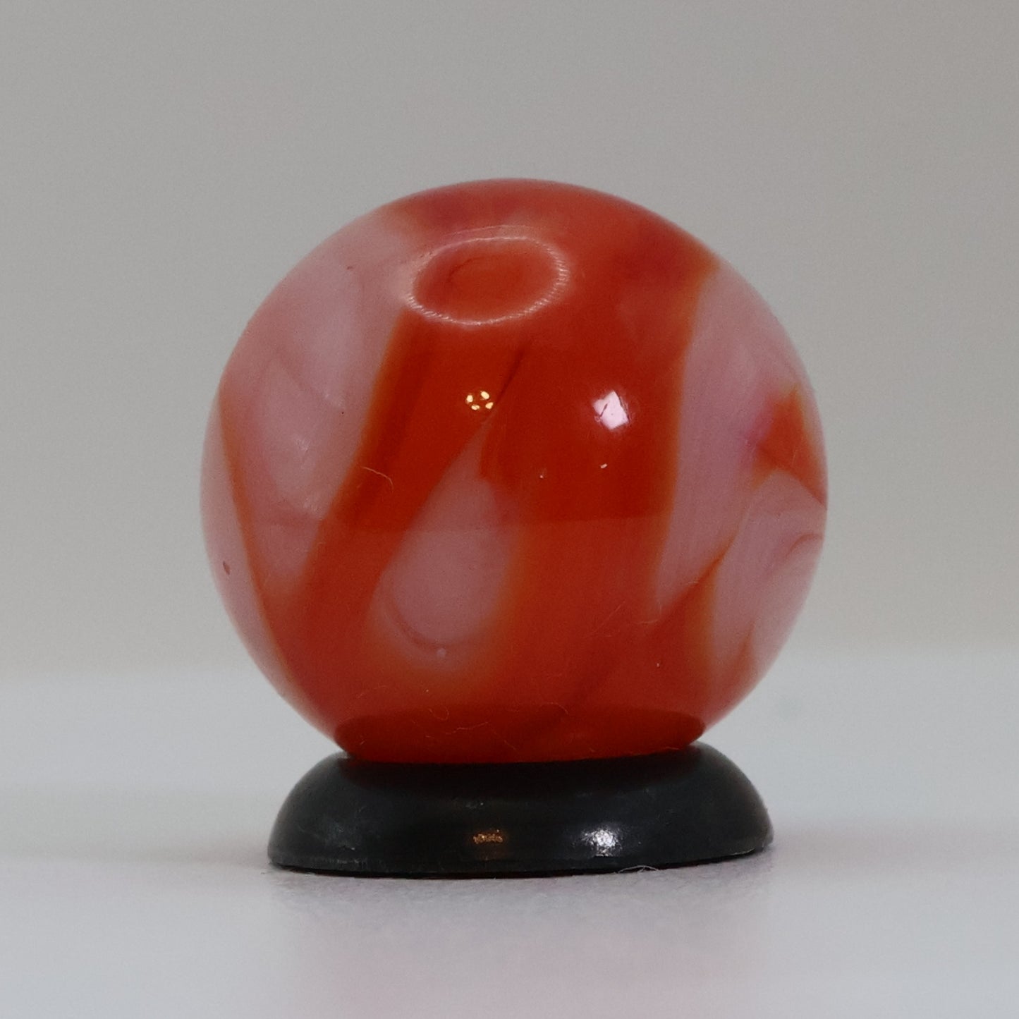 5/8" Swirl marble Translucent Base with Red & White MINT