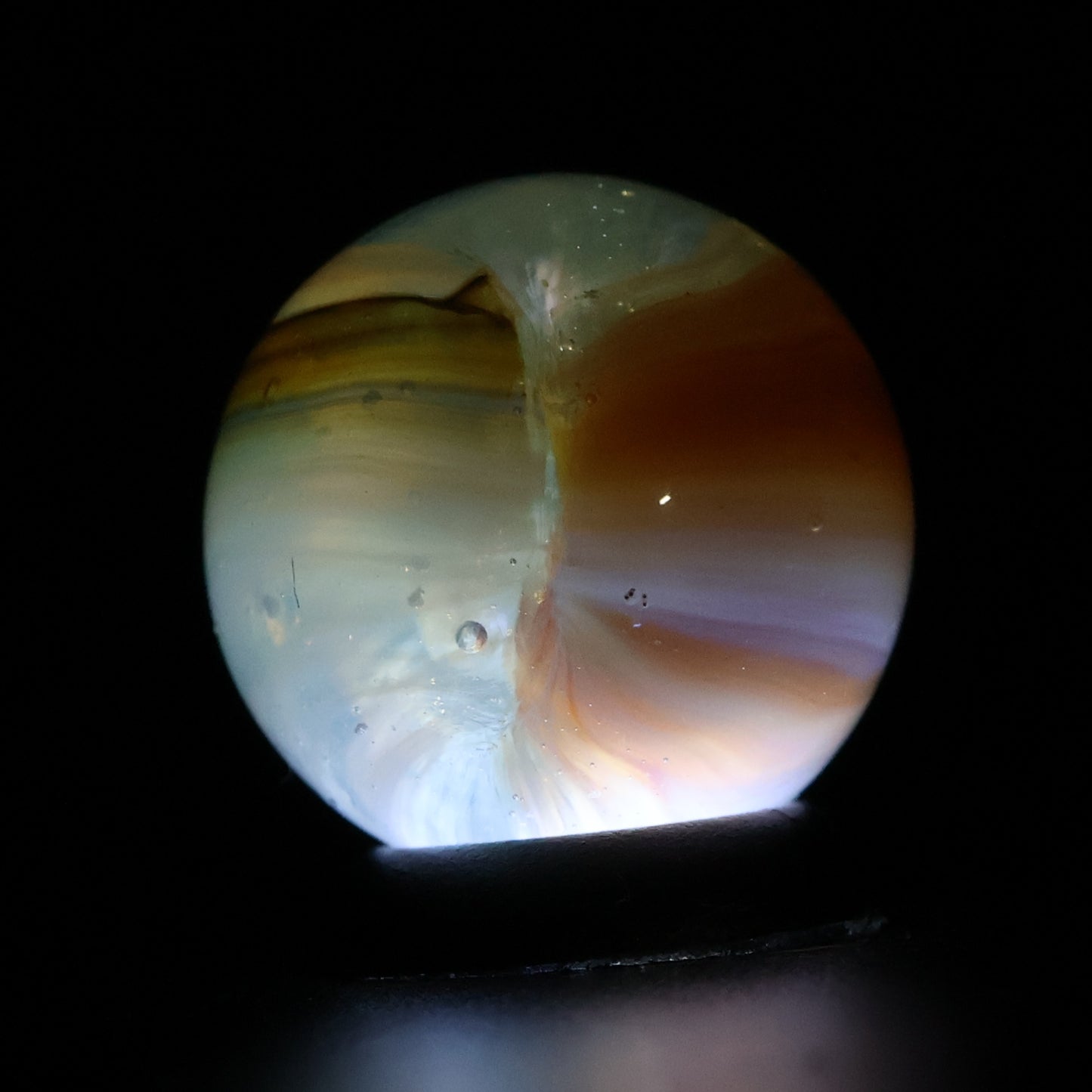 5/8" Vitro Agate 5 color marble Interesting! NM+