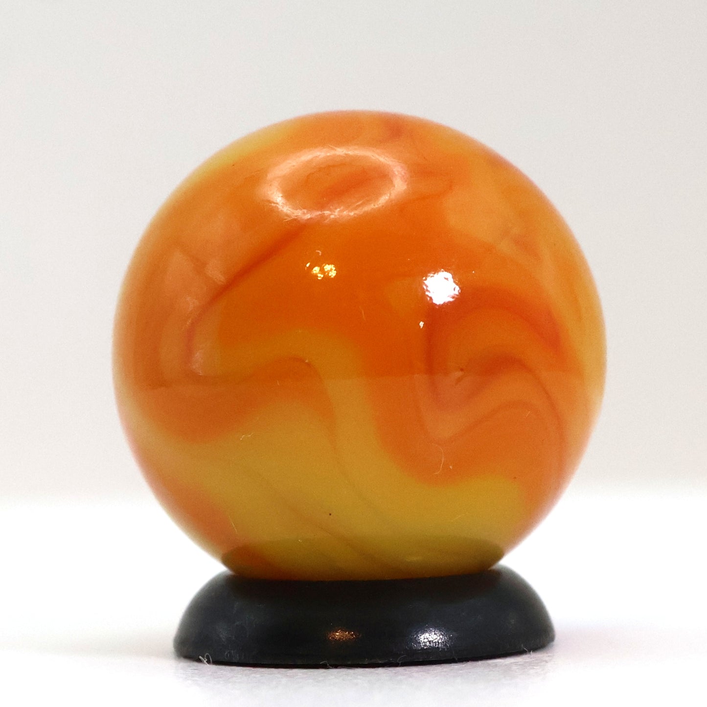 11/16" Swirl Marble Drippy w/ Drizzle Yellow & Orange M-
