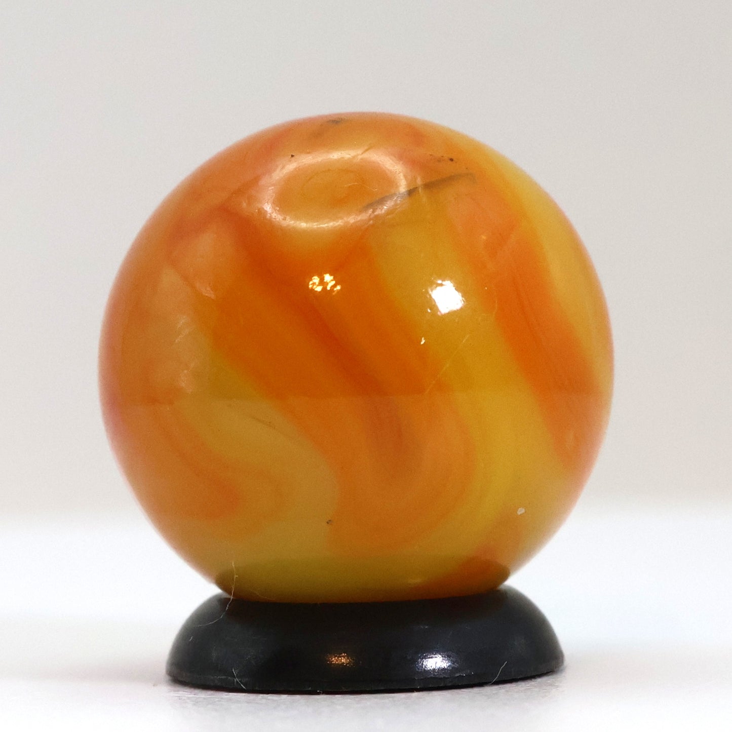 11/16" Swirl Marble Drippy w/ Drizzle Yellow & Orange M-