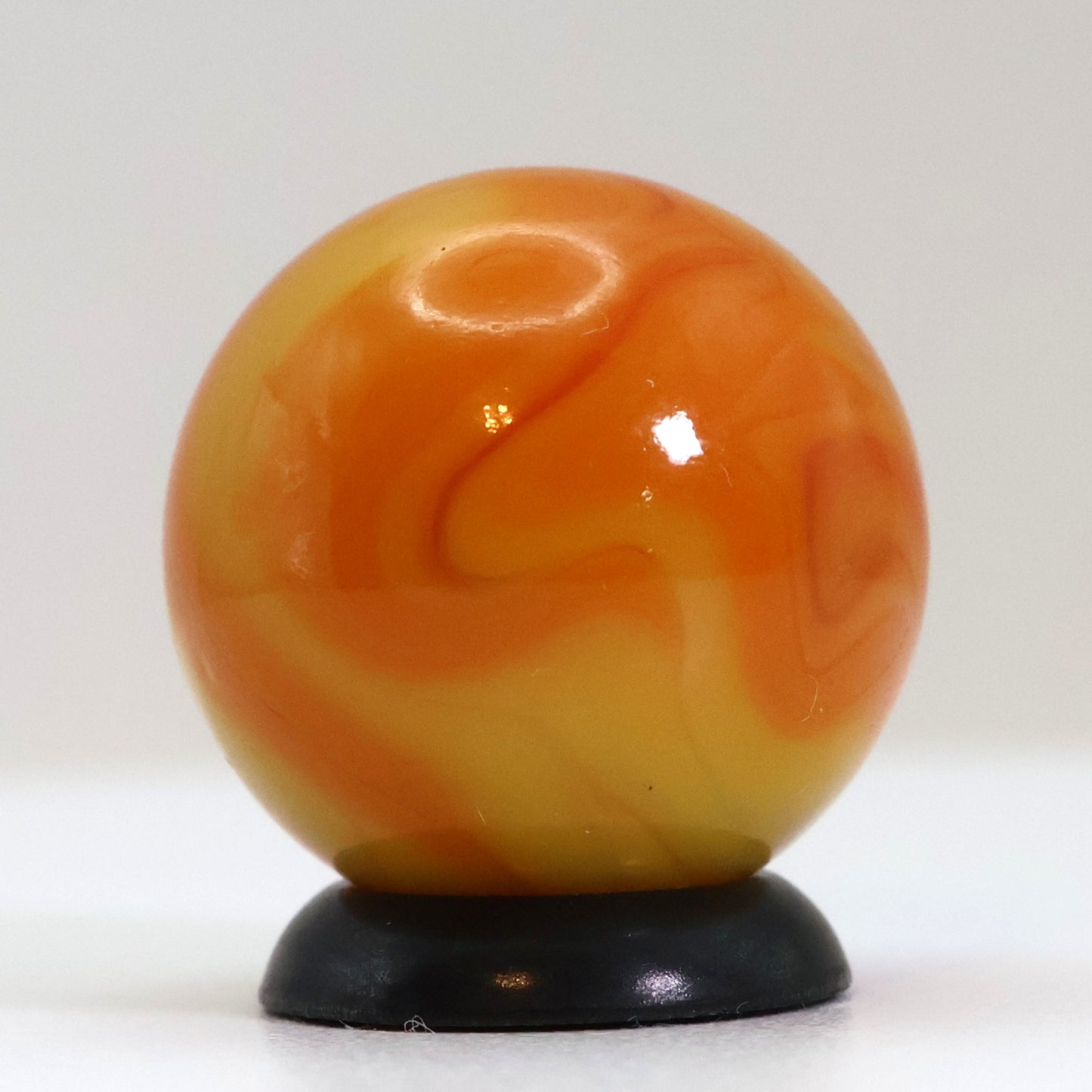 11/16" Swirl Marble Drippy w/ Drizzle Yellow & Orange M-