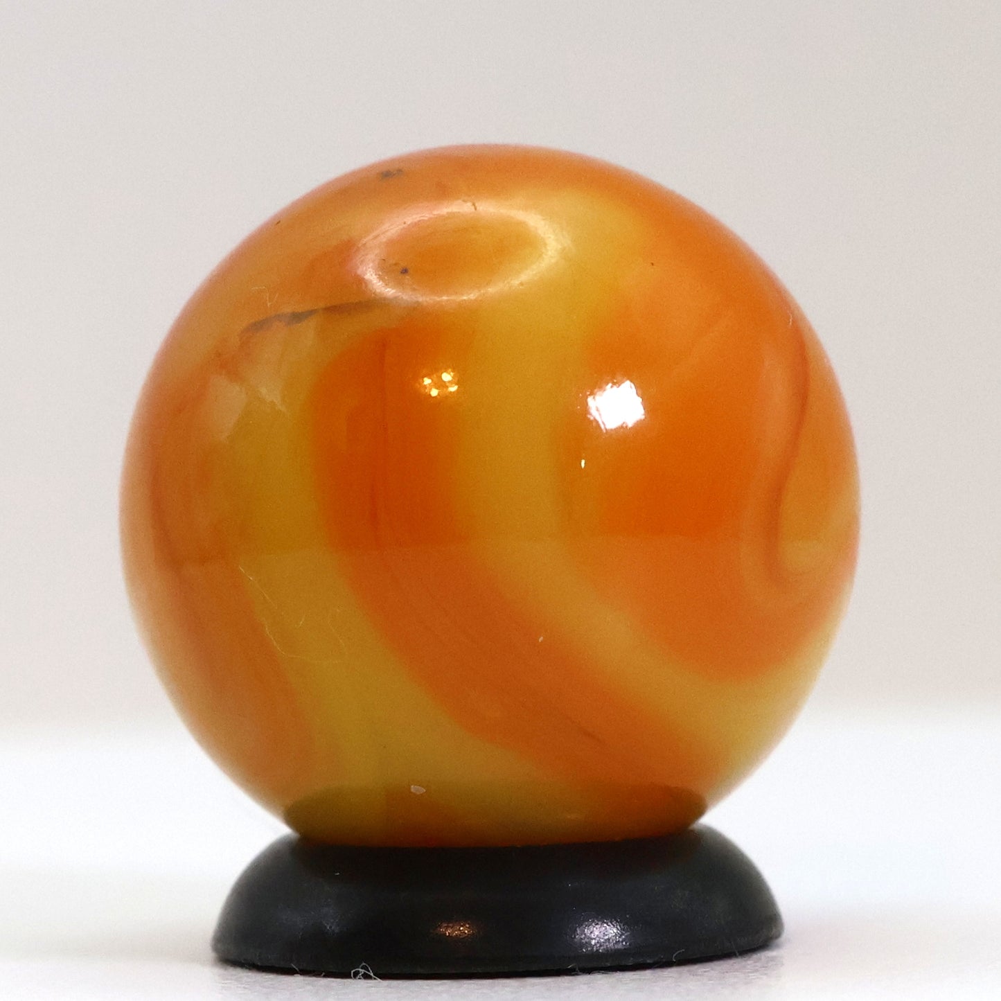 11/16" Swirl Marble Drippy w/ Drizzle Yellow & Orange M-