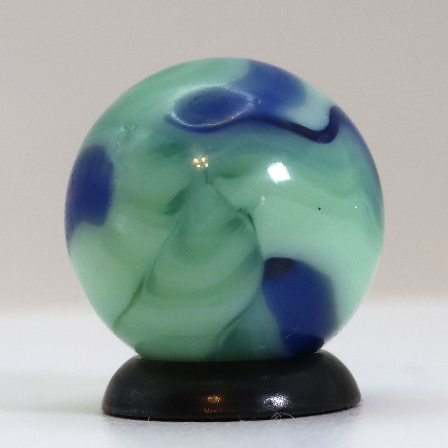 5/8" Swirl Marble Mint Green & Blue NM