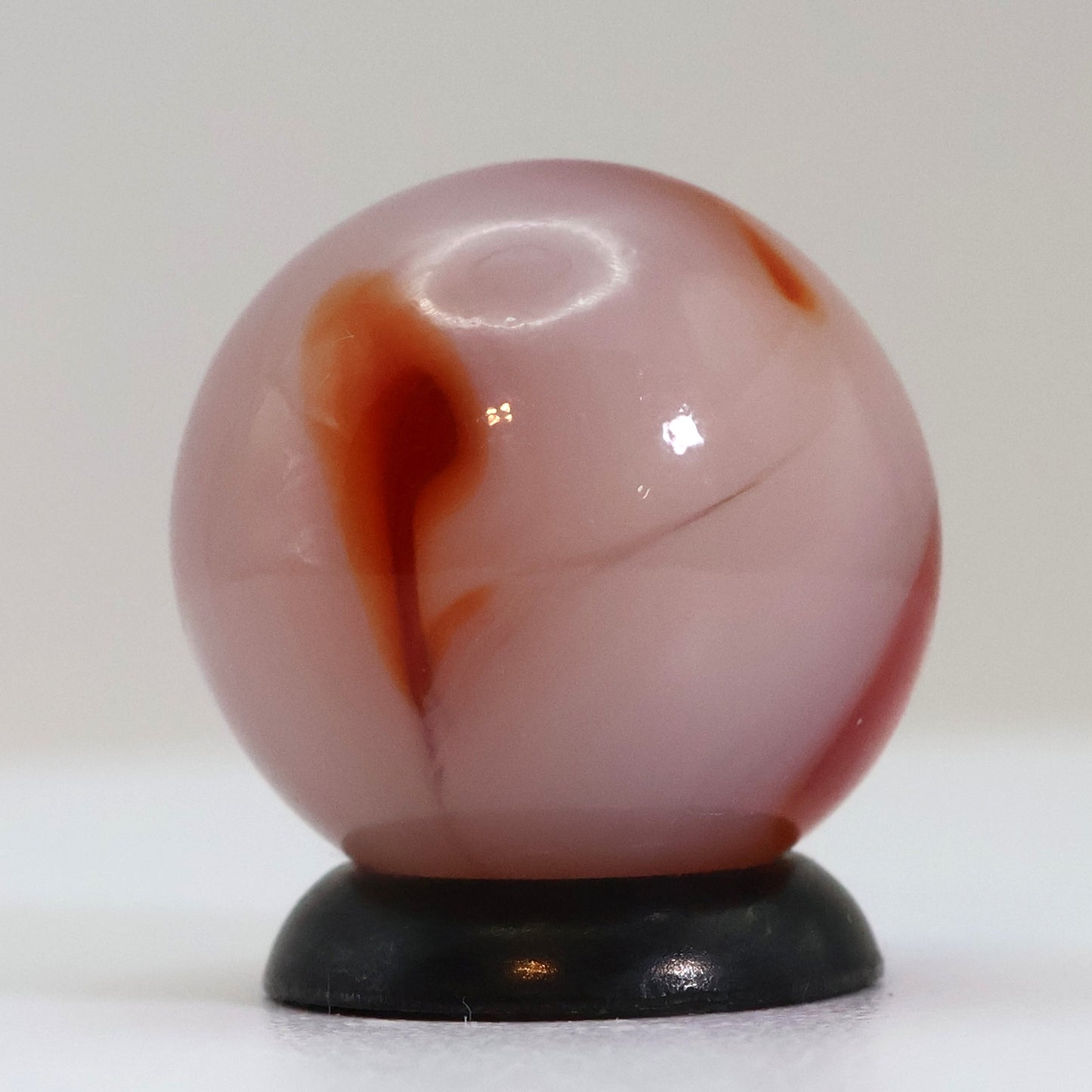 5/8" Swirl Marble Pink Red Orange Tan MINT