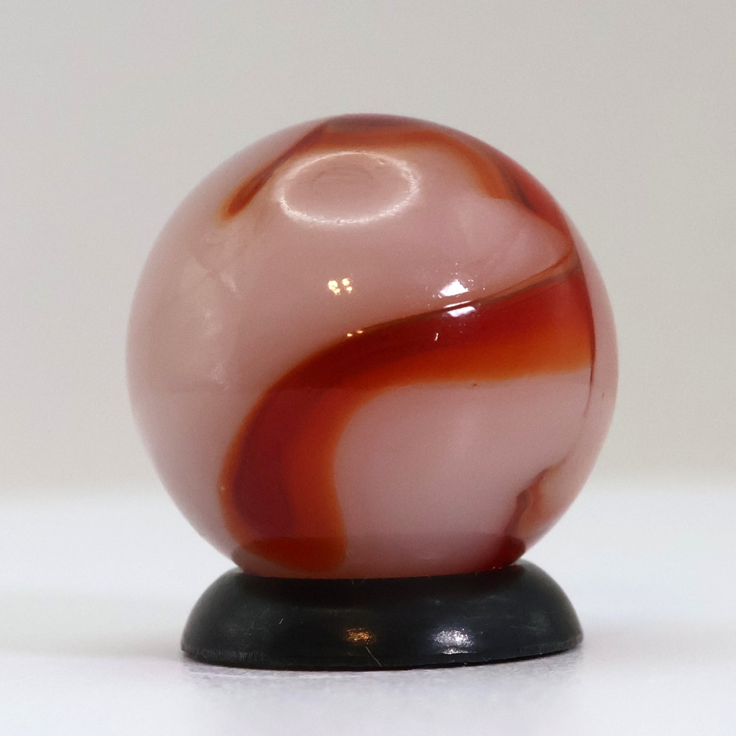 5/8" Swirl Marble Pink Red Orange Tan MINT