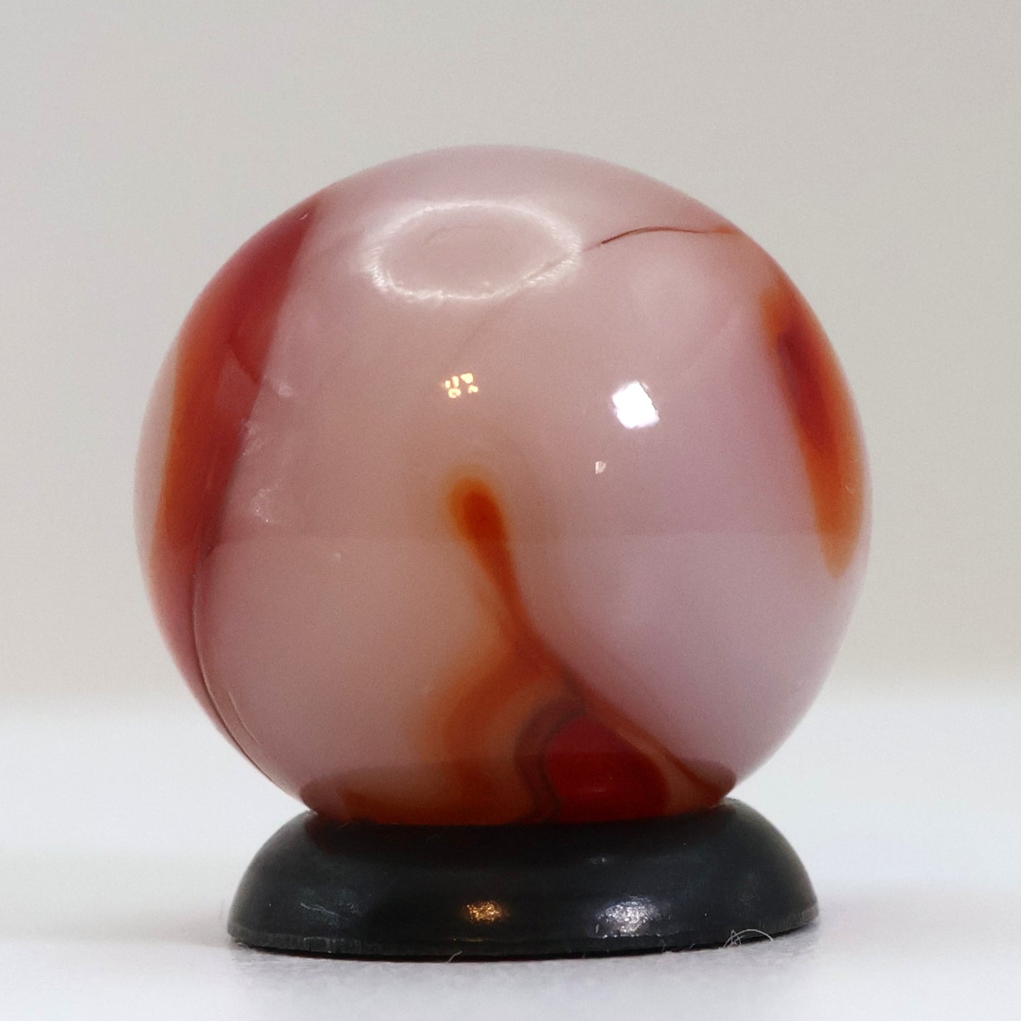 5/8" Swirl Marble Pink Red Orange Tan MINT