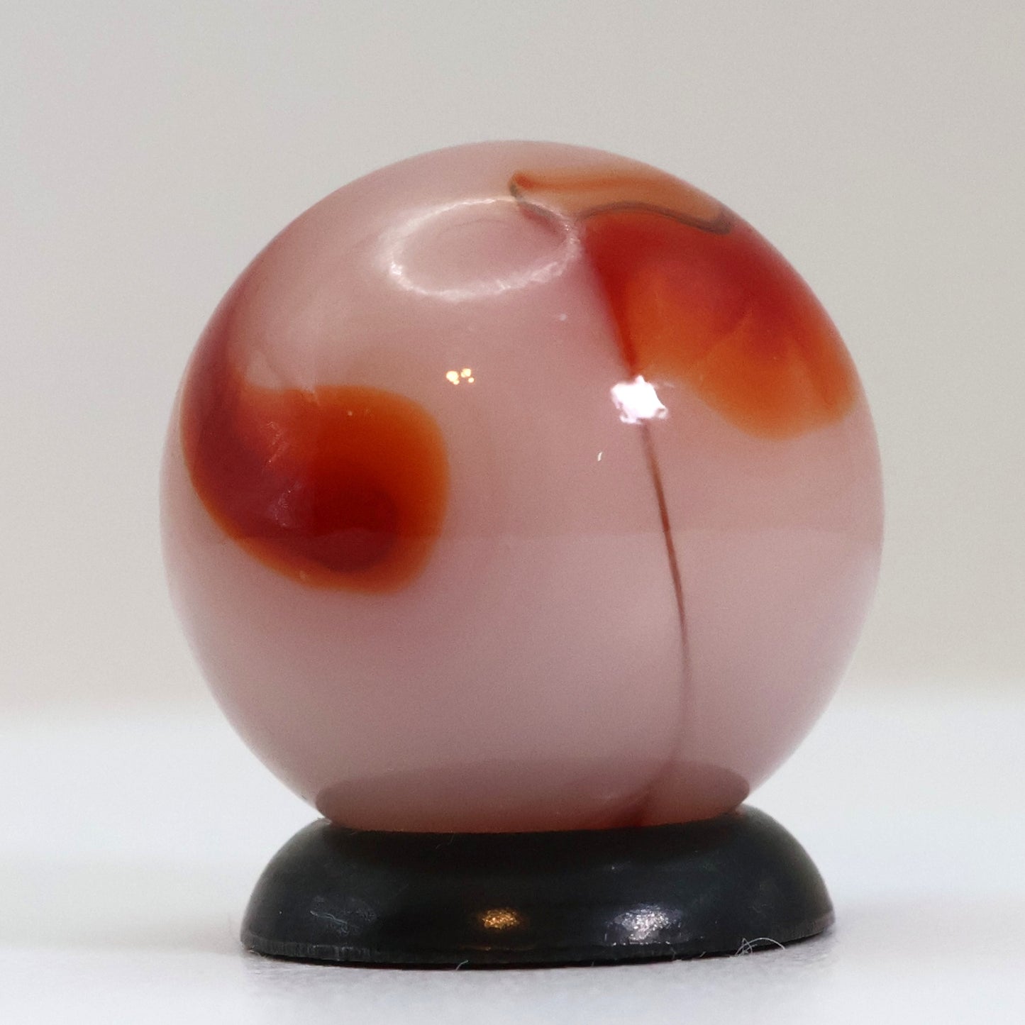 5/8" Swirl Marble Pink Red Orange Tan MINT