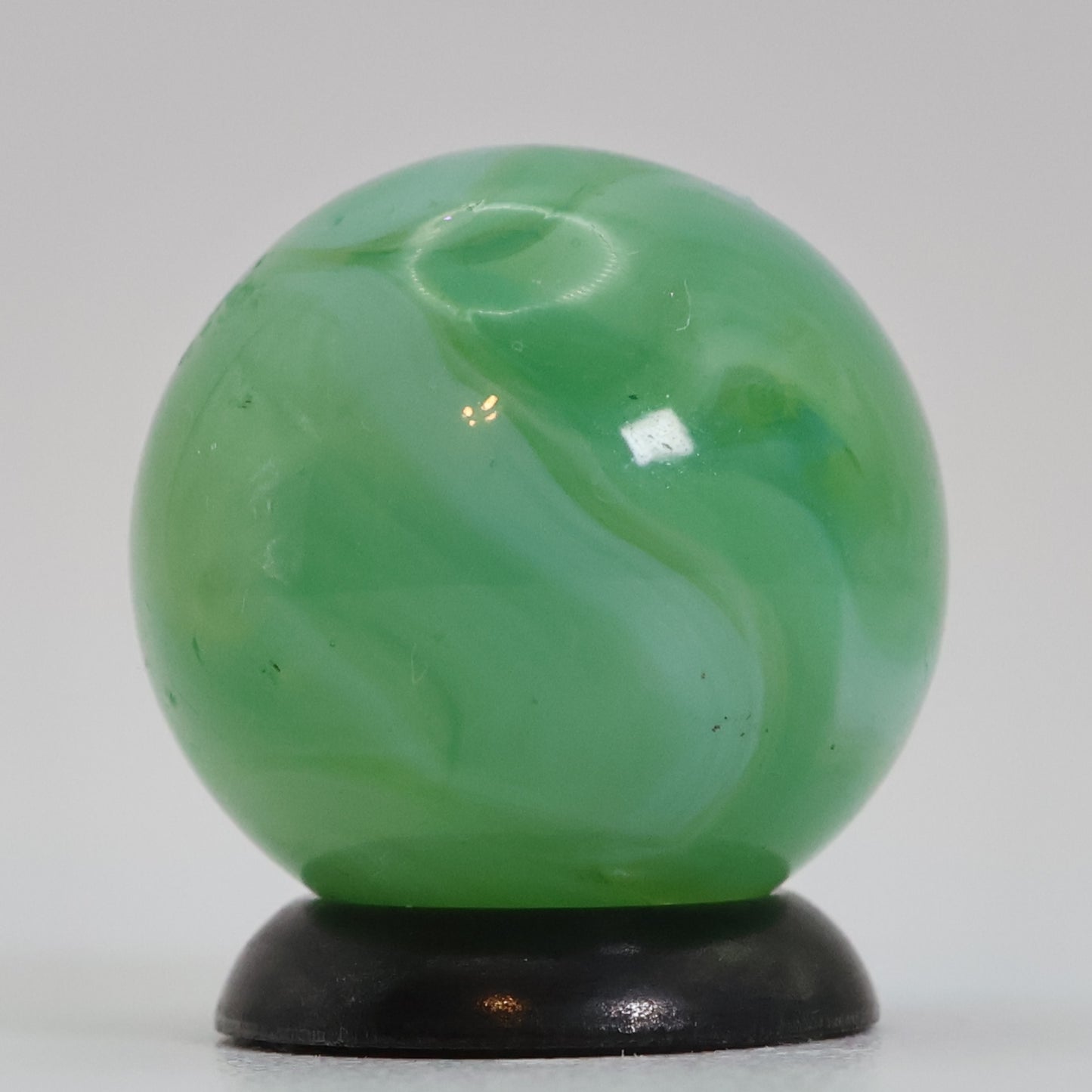 5/8" Swirl Marble Gorgeous Translucent Green MINT
