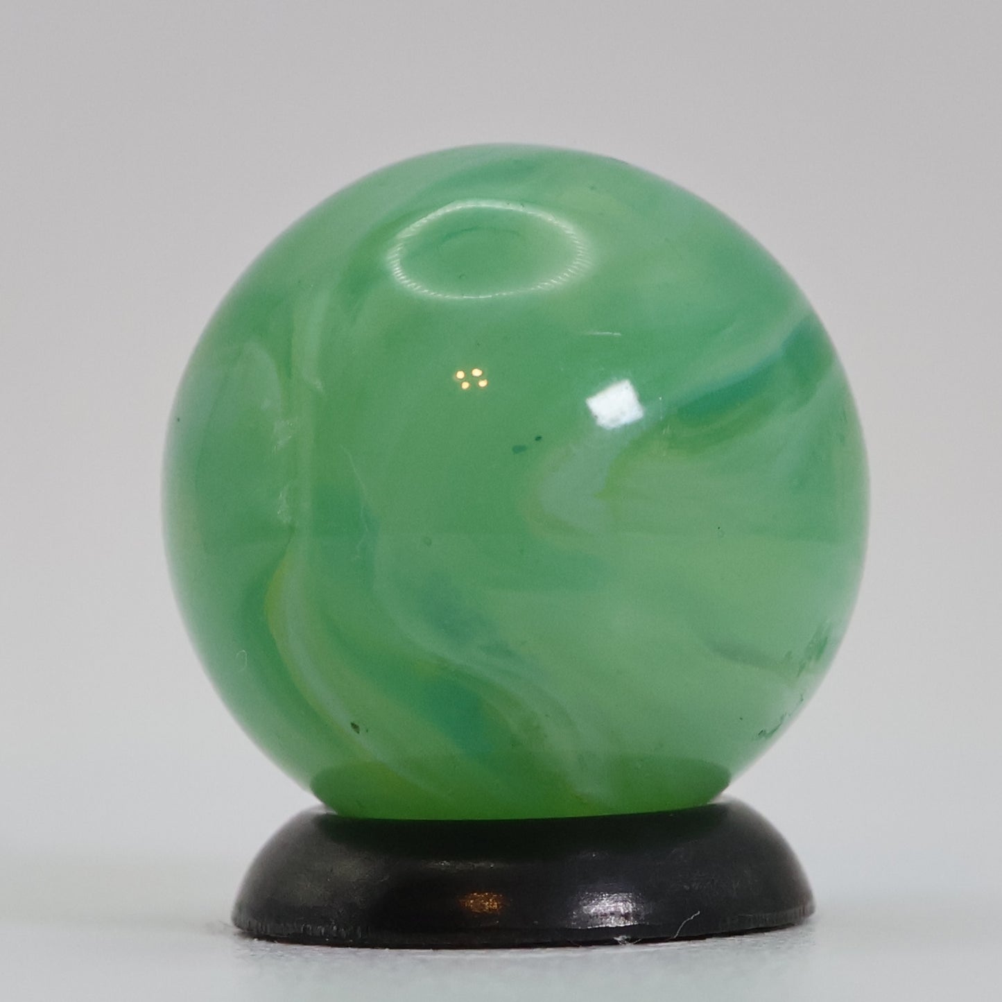 5/8" Swirl Marble Gorgeous Translucent Green MINT