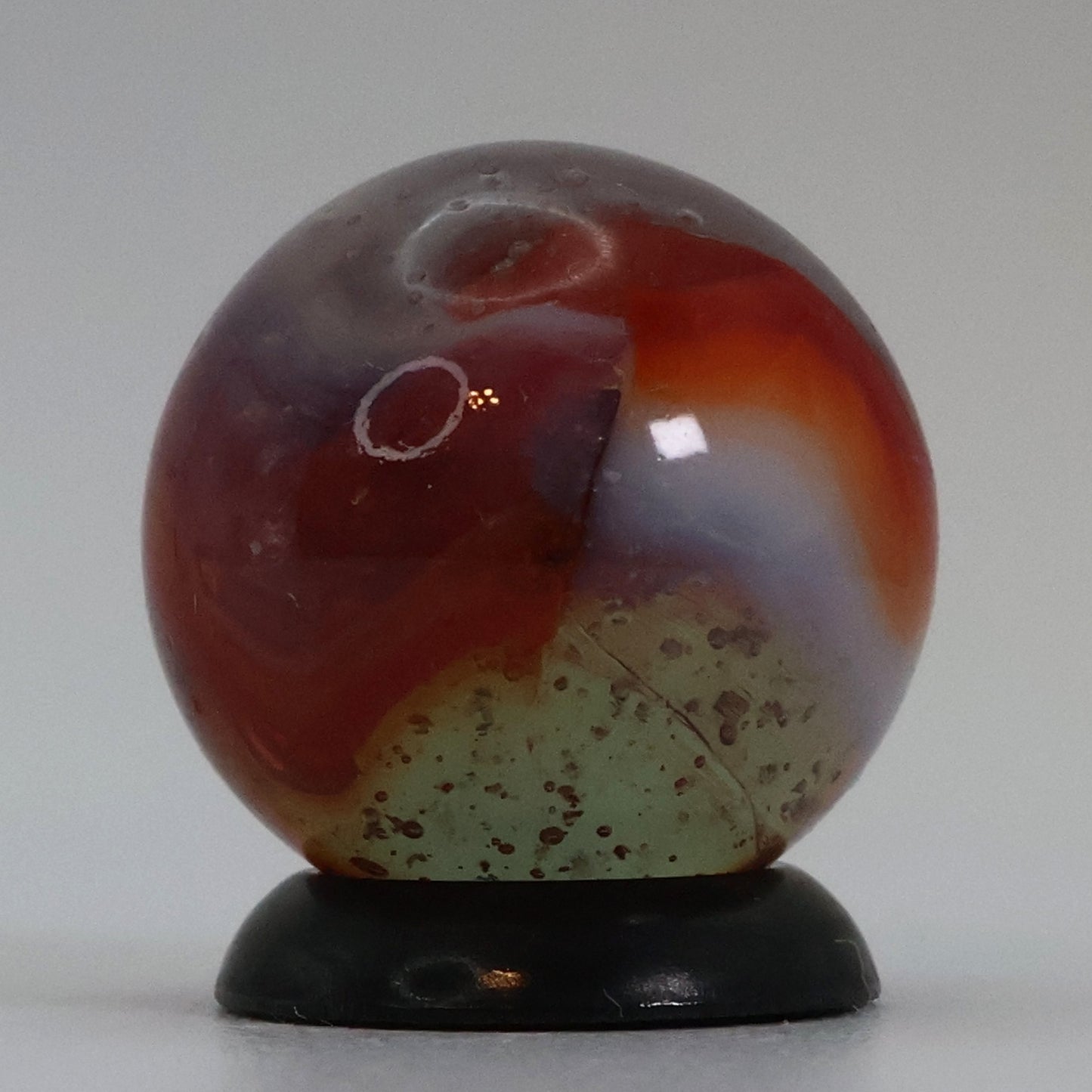 5/8" Peltier Rainbo Sunset Marble  seedy/muddy NM+