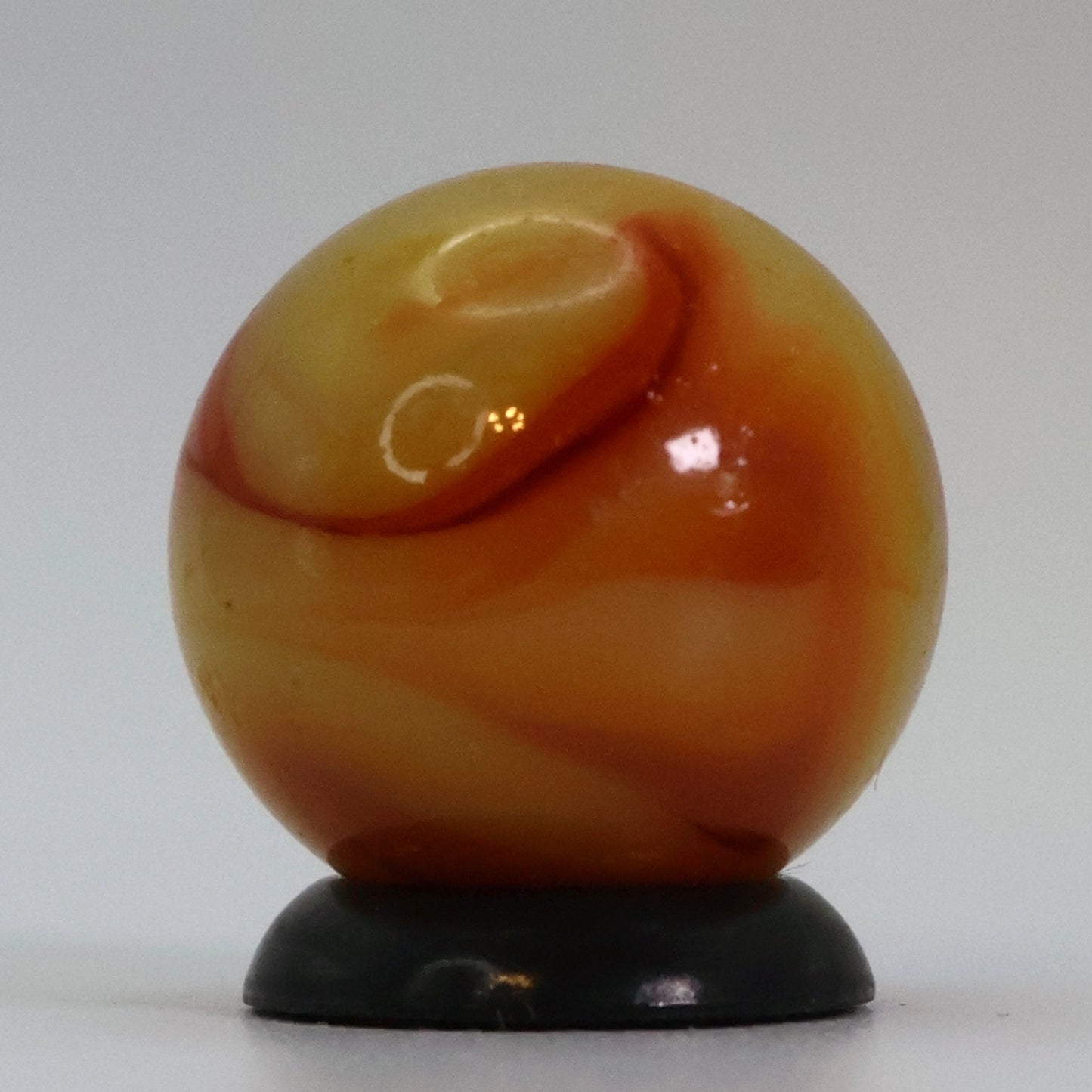 5/8" Gorgeous Swirl Marble Yellow & Orange Alley? NM