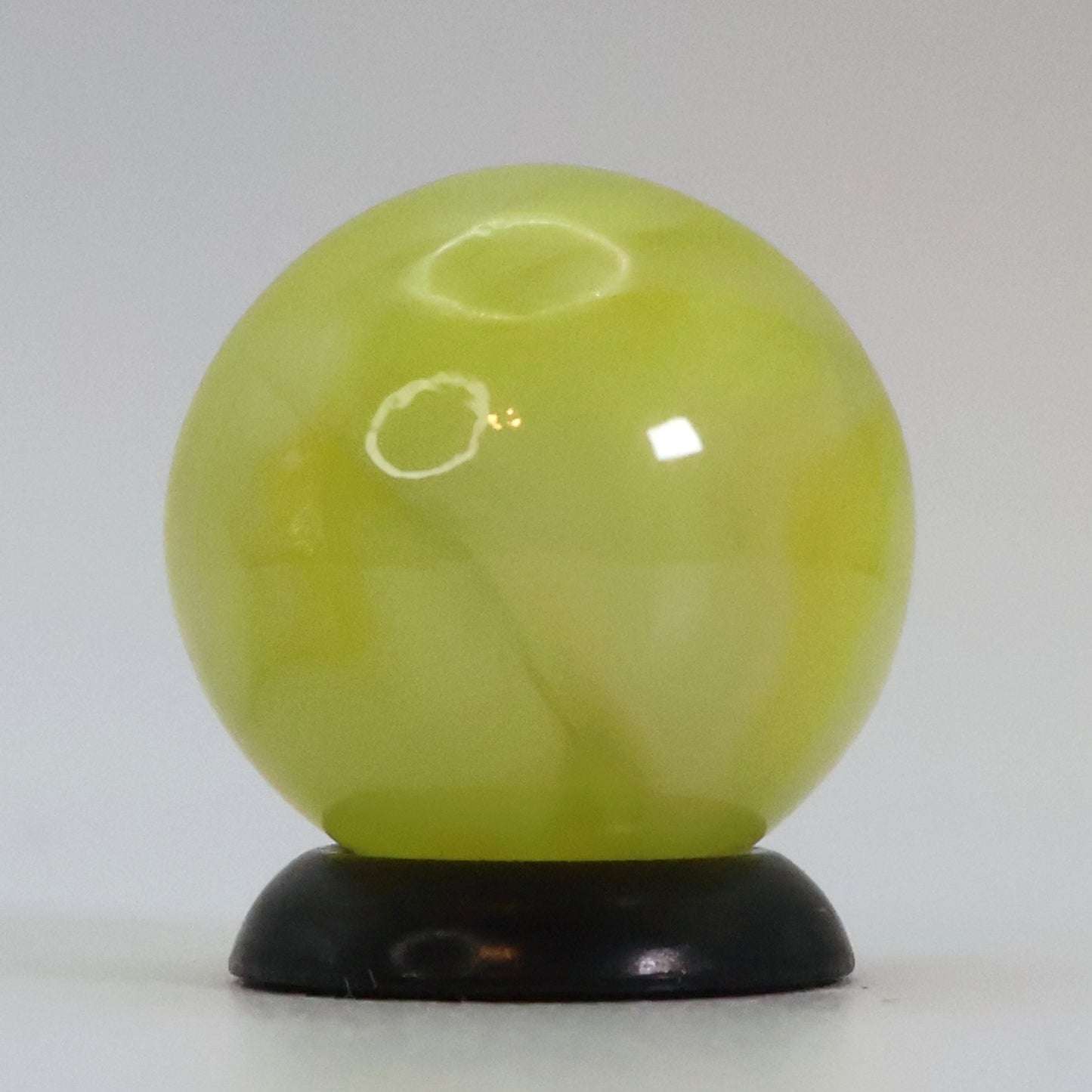 5/8" Swirl marble Translucent Yellow & Off Round MINT