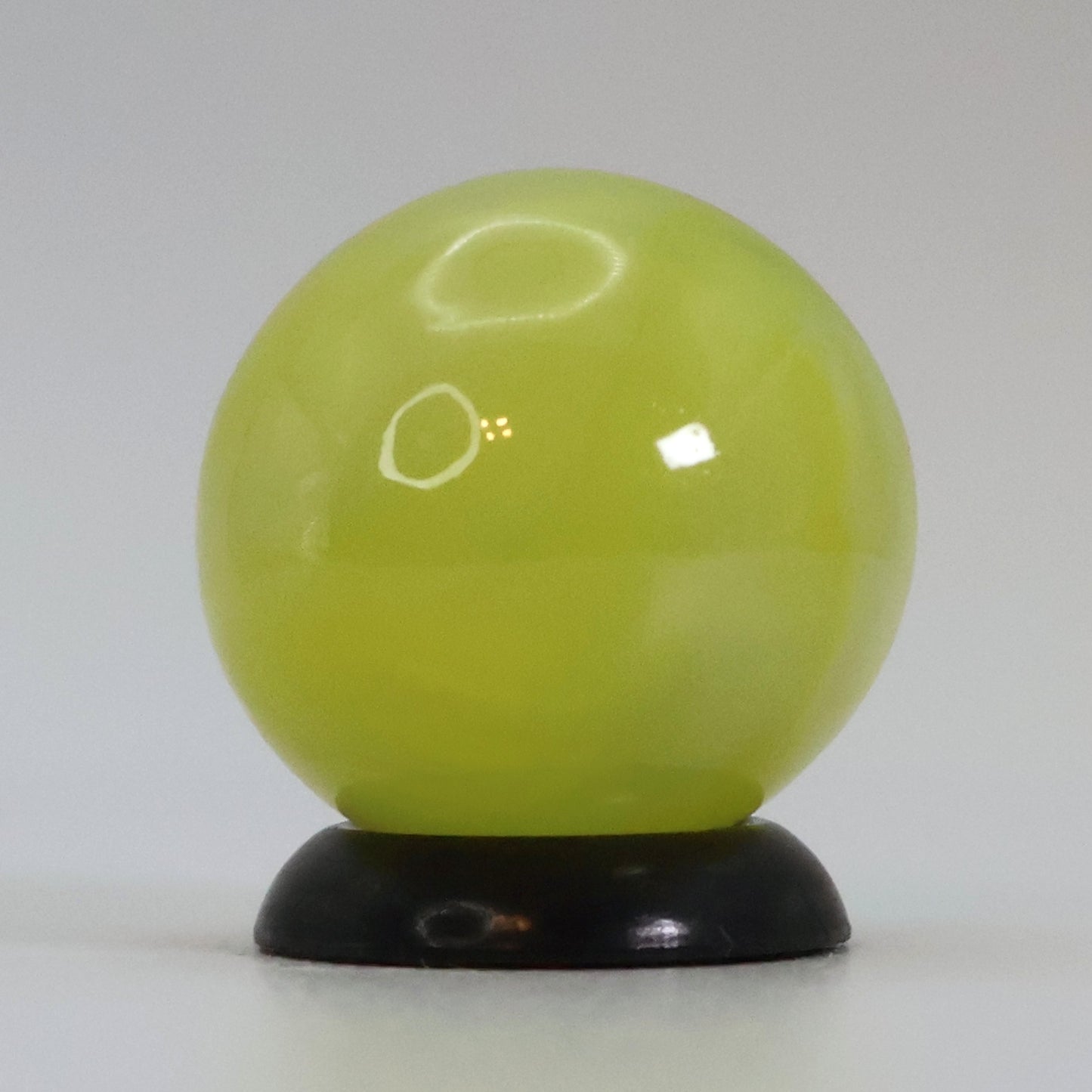 5/8" Swirl marble Translucent Yellow & Off Round MINT