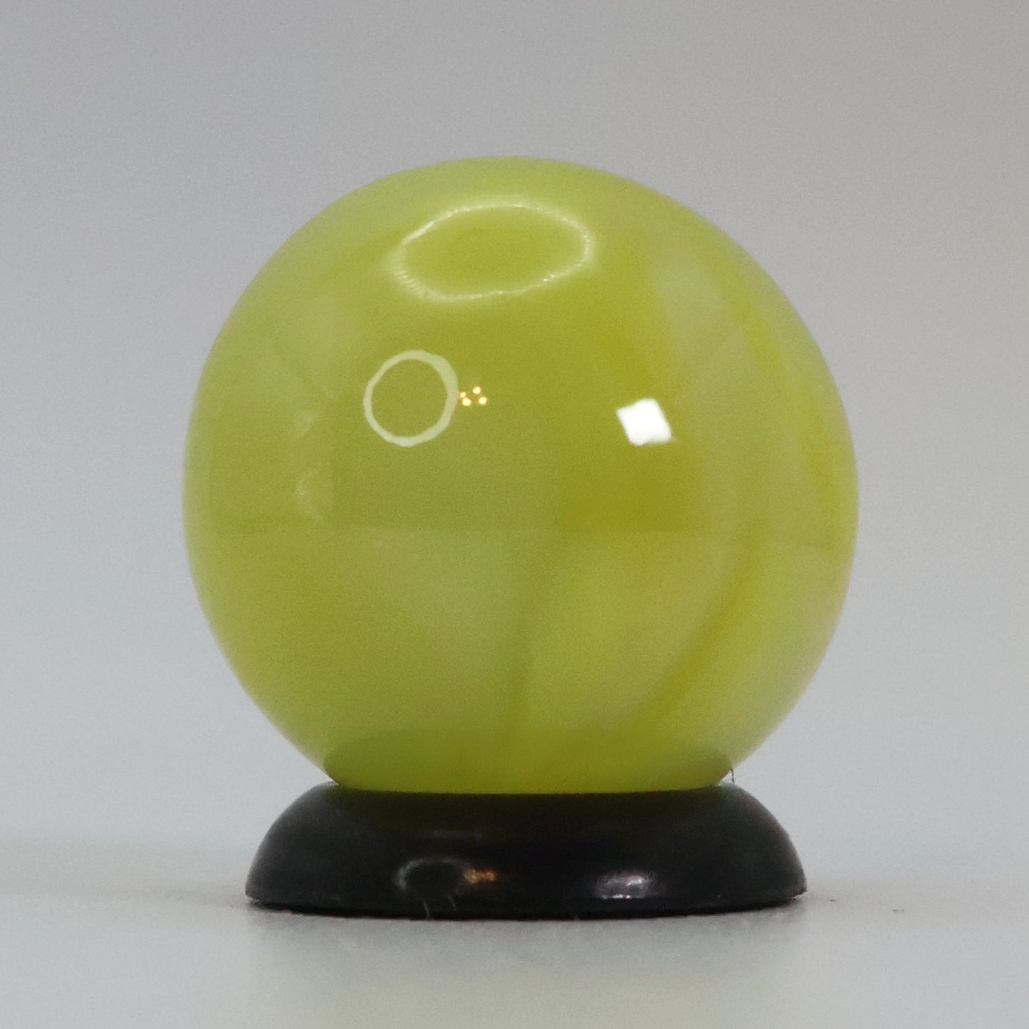 5/8" Swirl marble Translucent Yellow & Off Round MINT